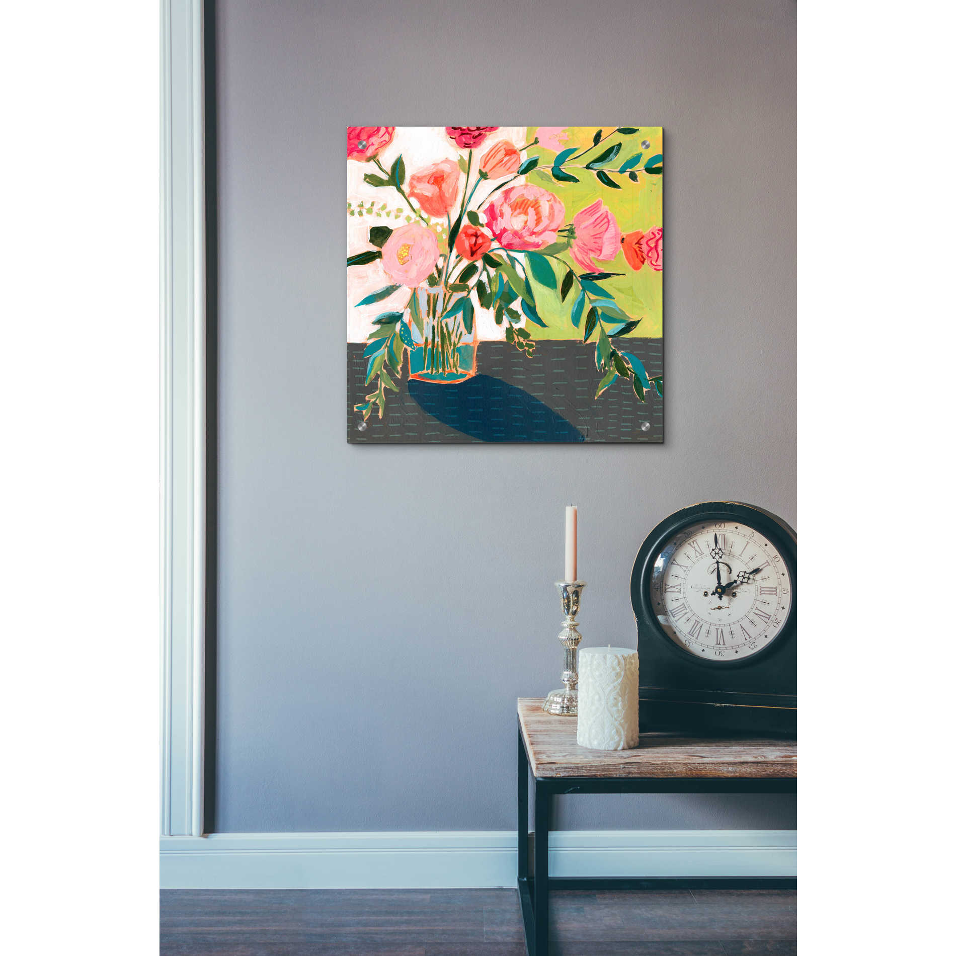 Epic Art 'Quirky Bouquet I' by Victoria Borges, Acrylic Wall Art,24x24
