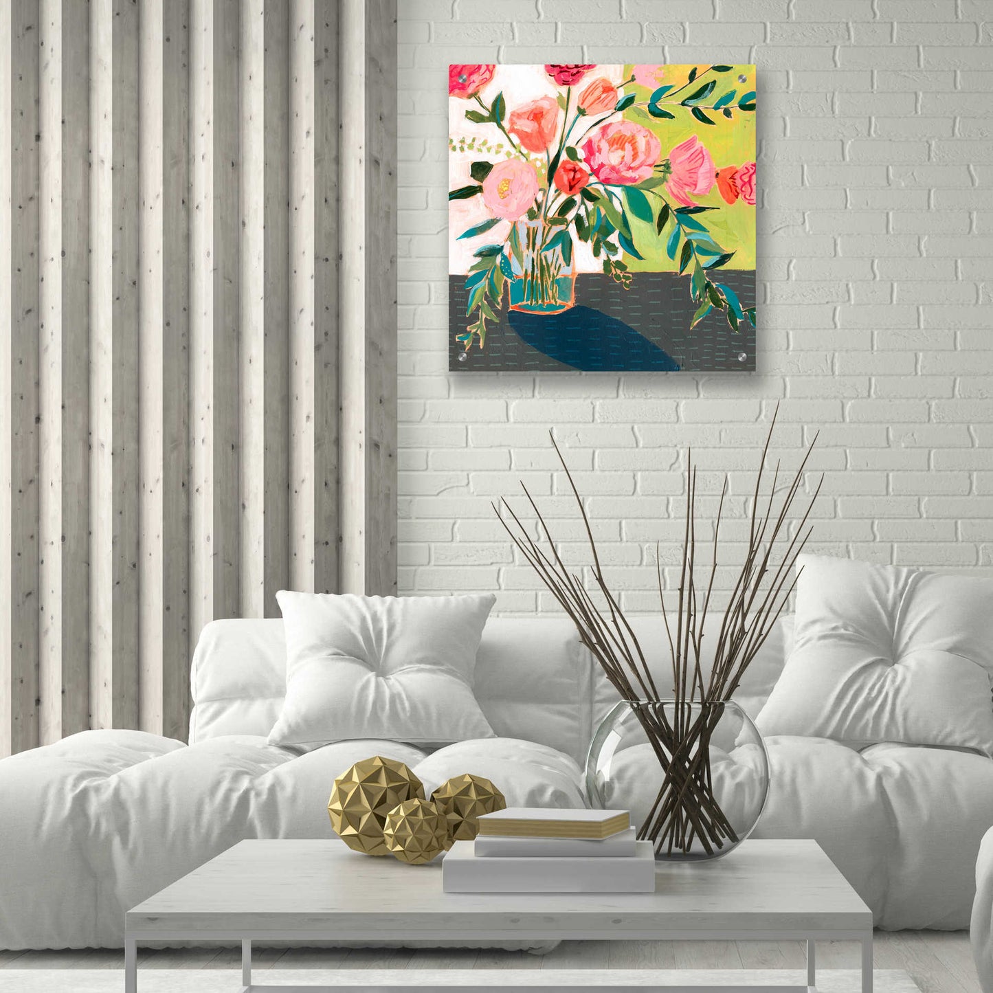 Epic Art 'Quirky Bouquet I' by Victoria Borges, Acrylic Wall Art,24x24