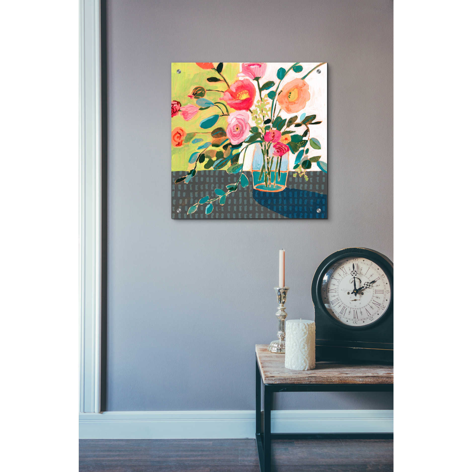 Epic Art 'Quirky Bouquet II' by Victoria Borges, Acrylic Wall Art,24x24