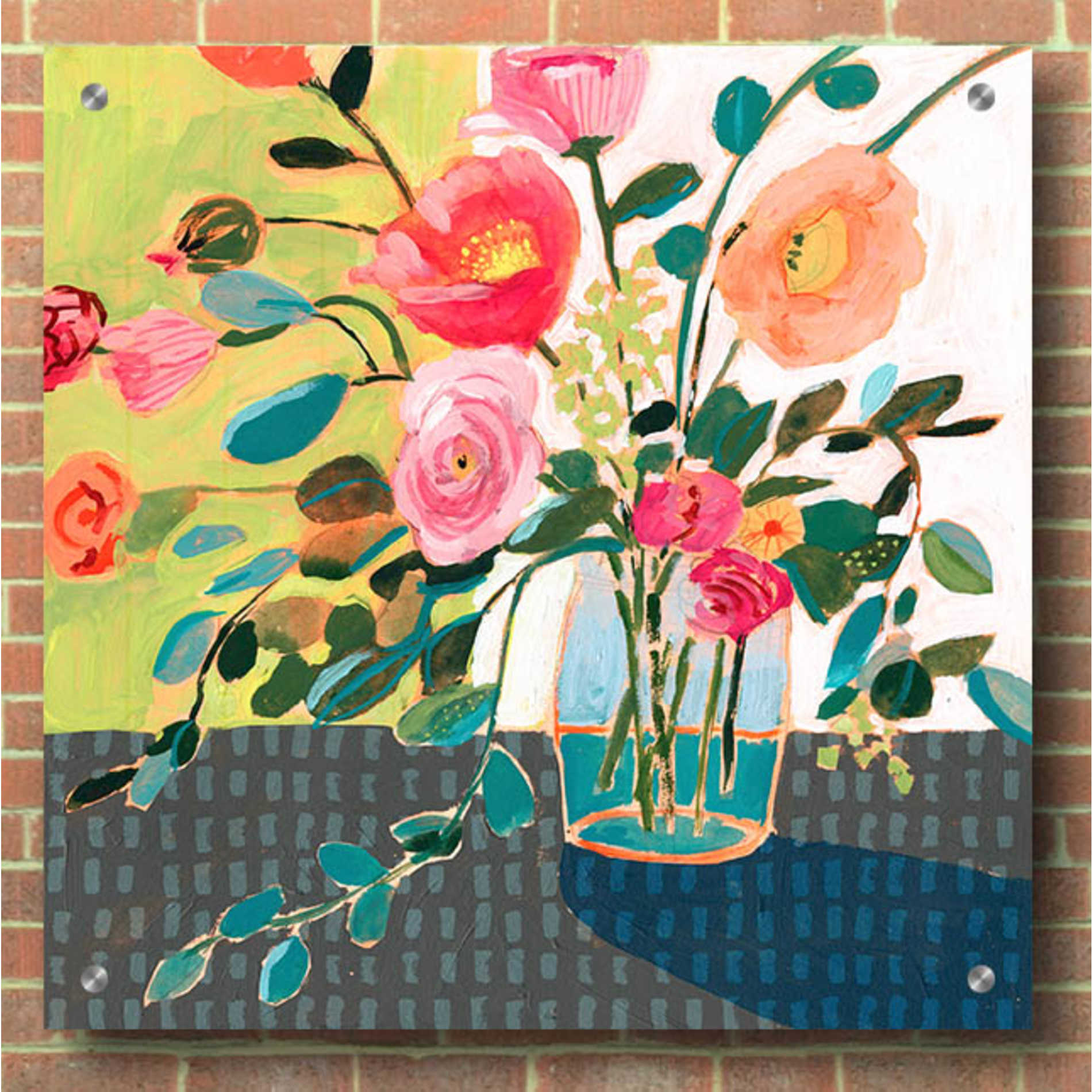 Epic Art 'Quirky Bouquet II' by Victoria Borges, Acrylic Wall Art,36x36