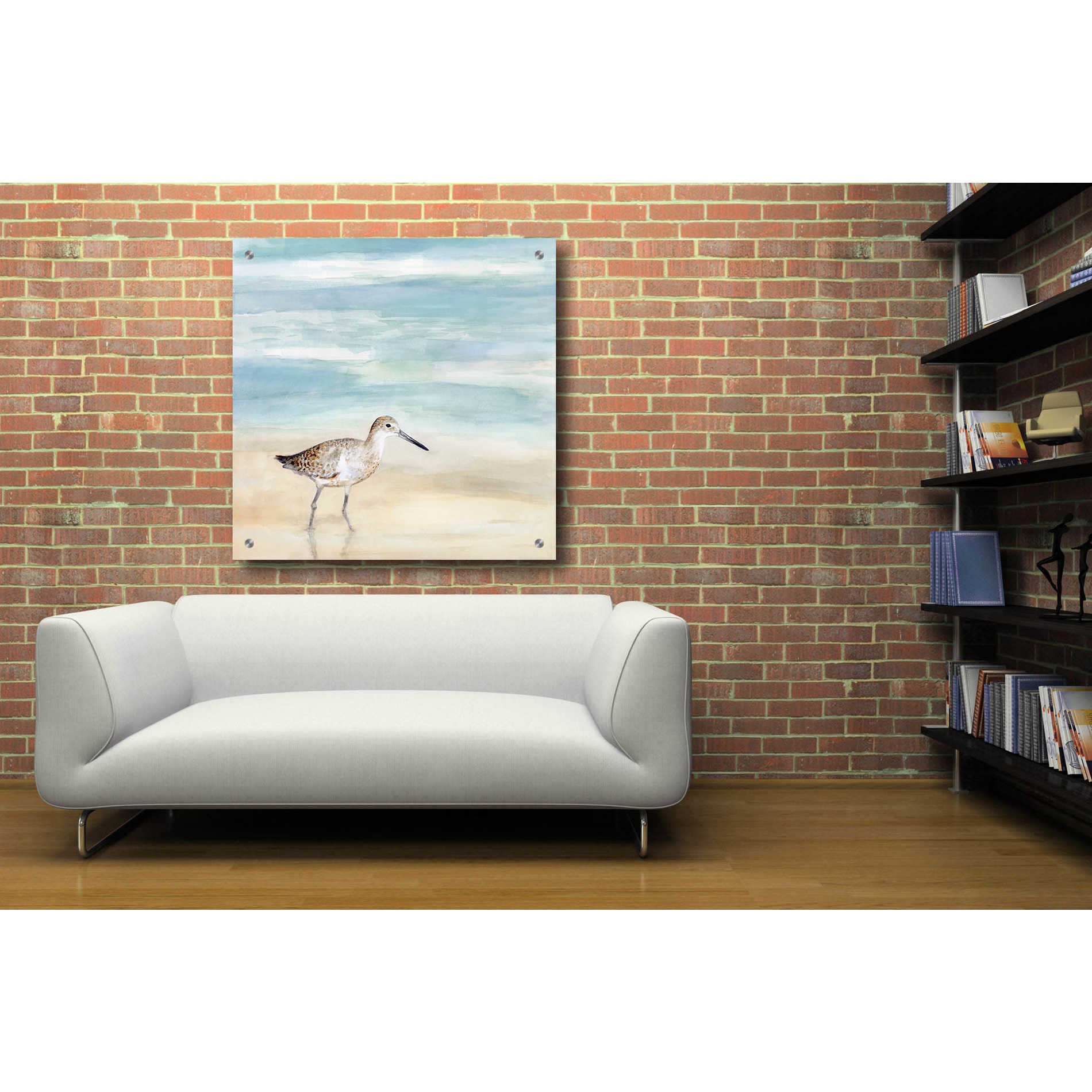 Epic Art 'Speckled Willet I' by Victoria Borges, Acrylic Wall Art,36x36