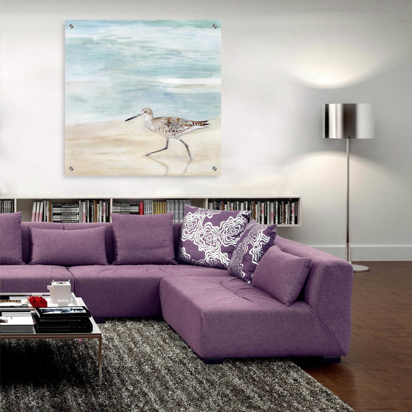 Epic Art 'Speckled Willet II' by Victoria Borges, Acrylic Wall Art,36x36