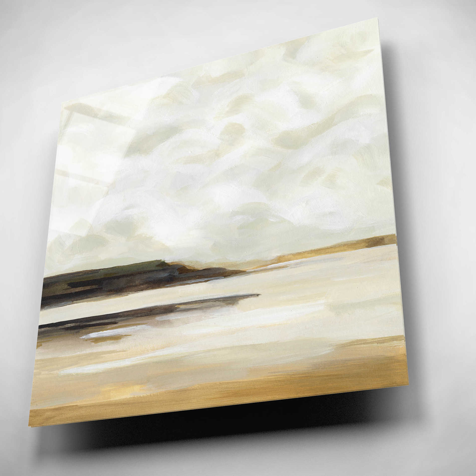 Epic Art 'Cloudy Coast I' by Victoria Borges, Acrylic Wall Art,12x12