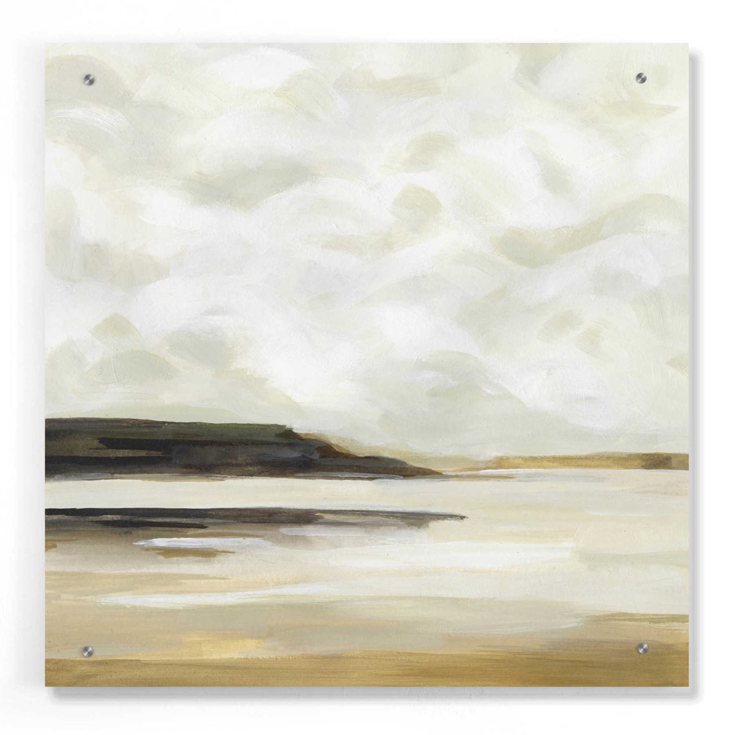 Epic Art 'Cloudy Coast I' by Victoria Borges, Acrylic Wall Art,24x24