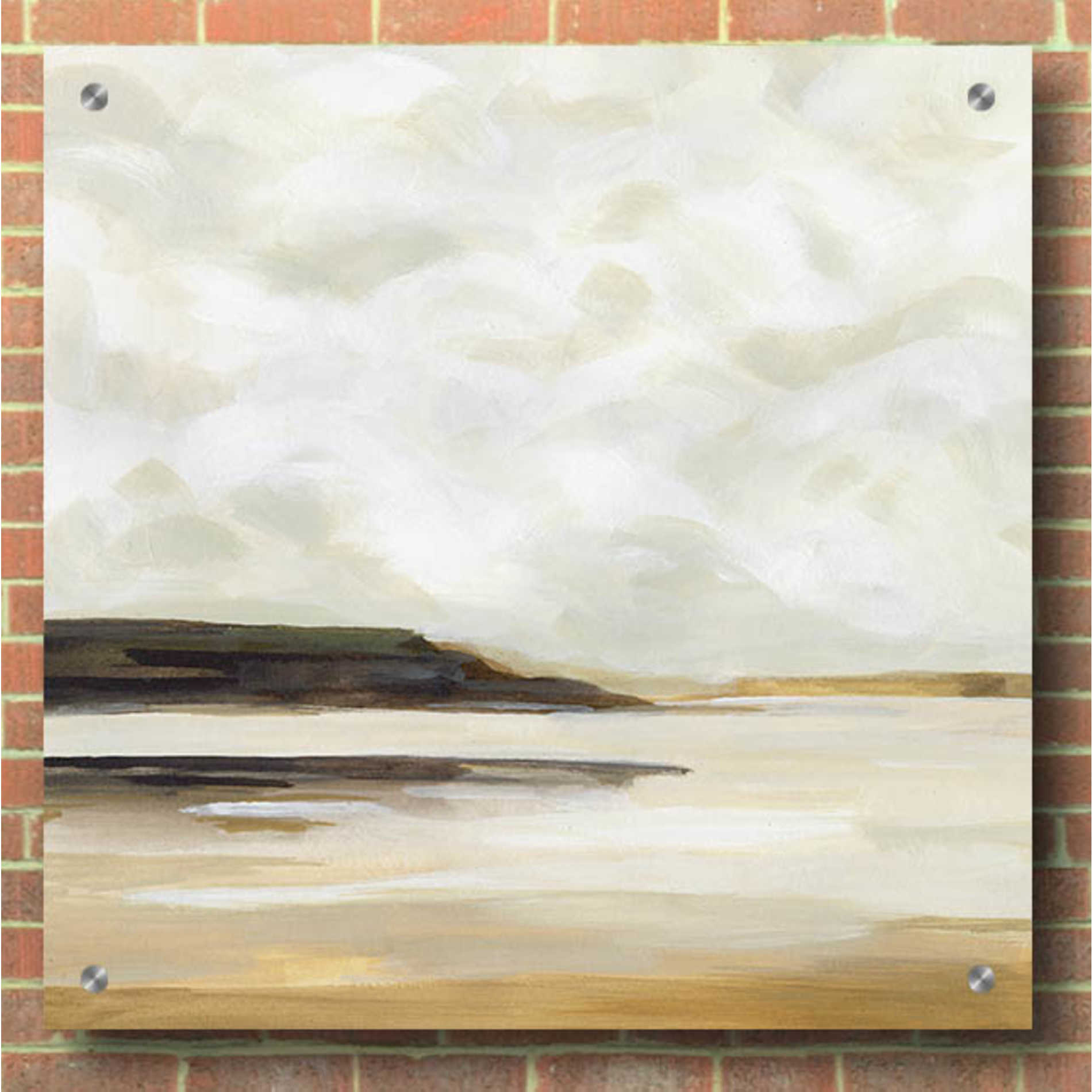 Epic Art 'Cloudy Coast I' by Victoria Borges, Acrylic Wall Art,36x36