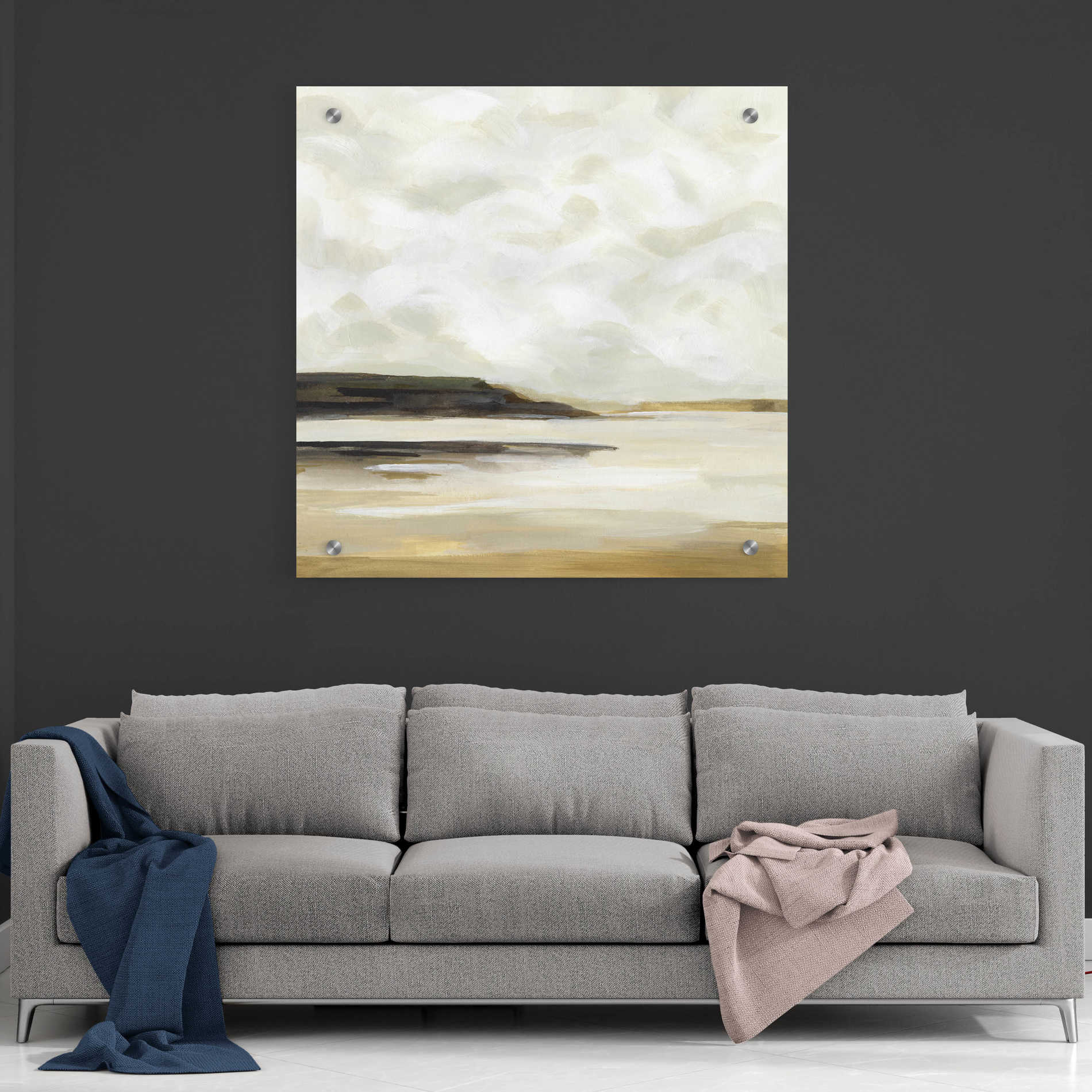 Epic Art 'Cloudy Coast I' by Victoria Borges, Acrylic Wall Art,36x36