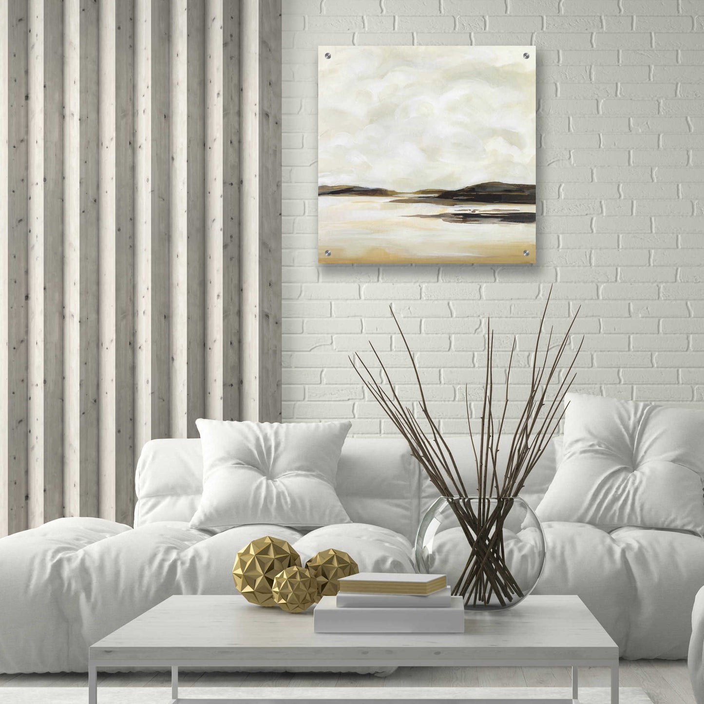 Epic Art 'Cloudy Coast II' by Victoria Borges, Acrylic Wall Art,24x24