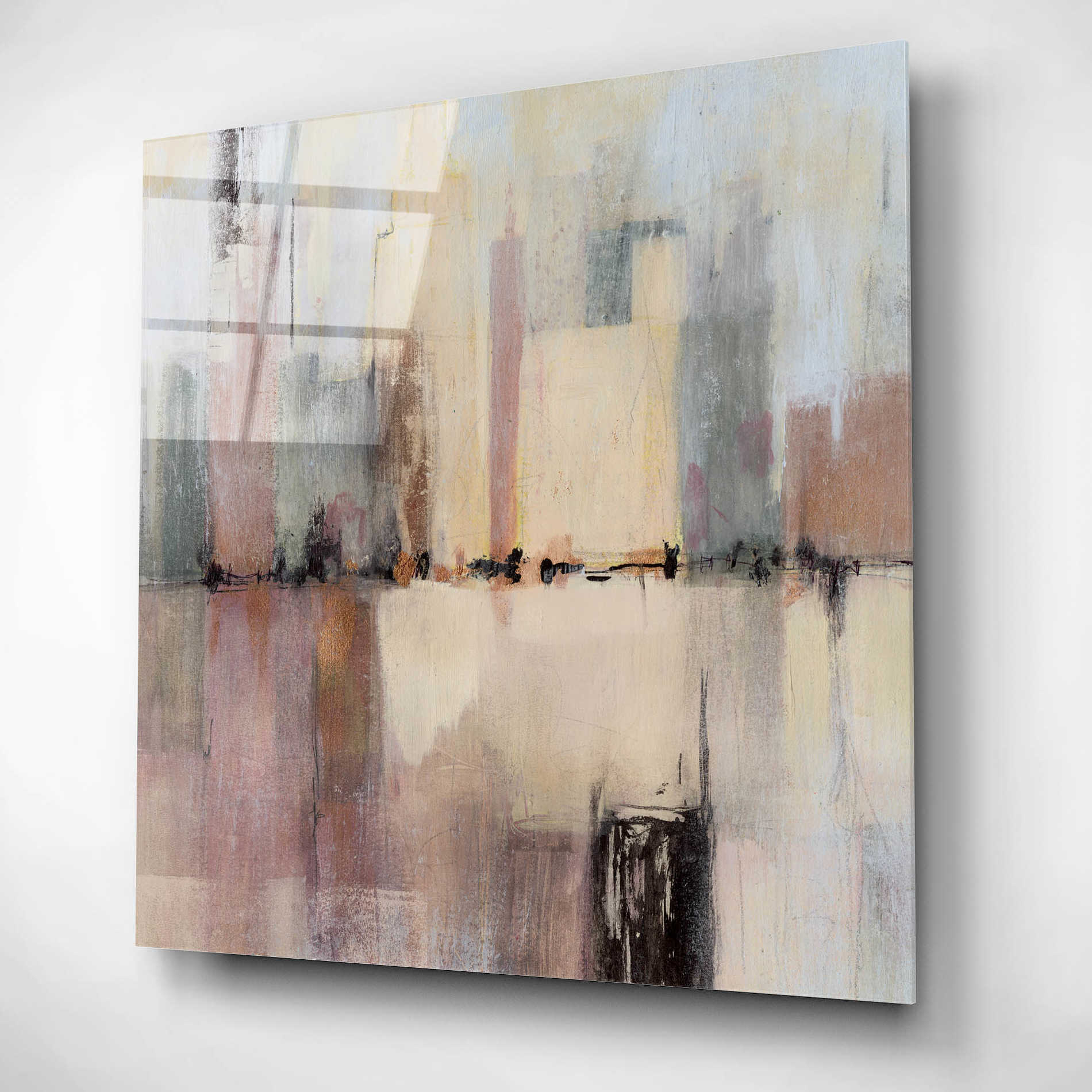 Epic Art 'City Strata I' by Victoria Borges, Acrylic Wall Art,12x12