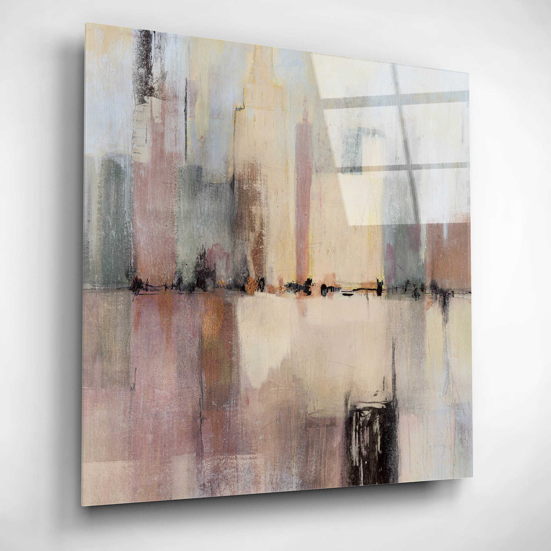 Epic Art 'City Strata I' by Victoria Borges, Acrylic Wall Art,12x12