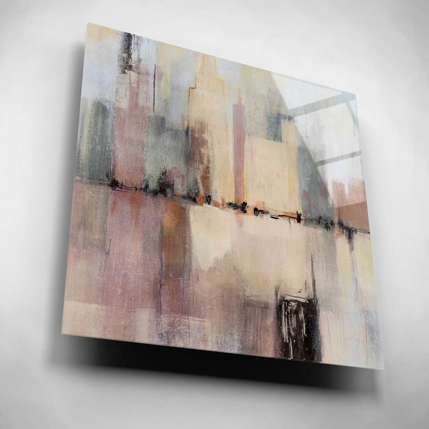 Epic Art 'City Strata I' by Victoria Borges, Acrylic Wall Art,12x12