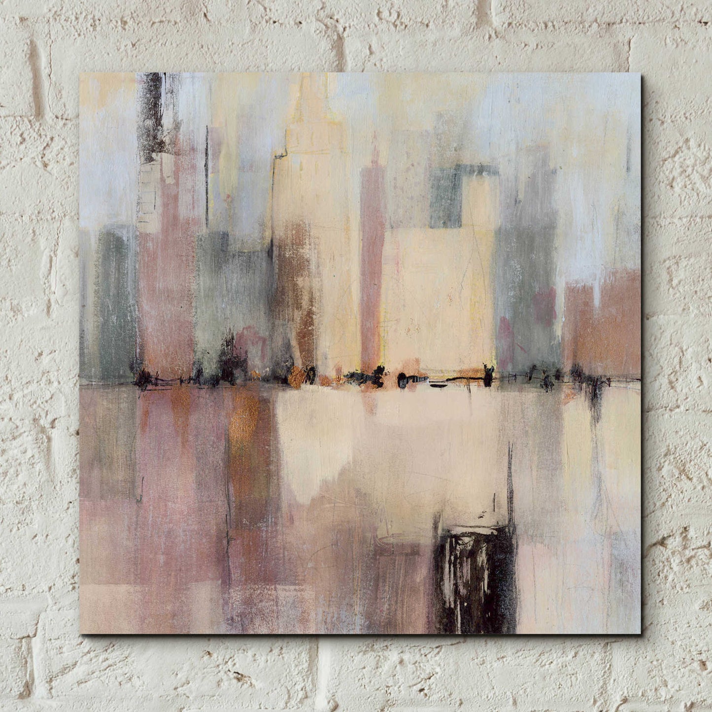 Epic Art 'City Strata I' by Victoria Borges, Acrylic Wall Art,12x12