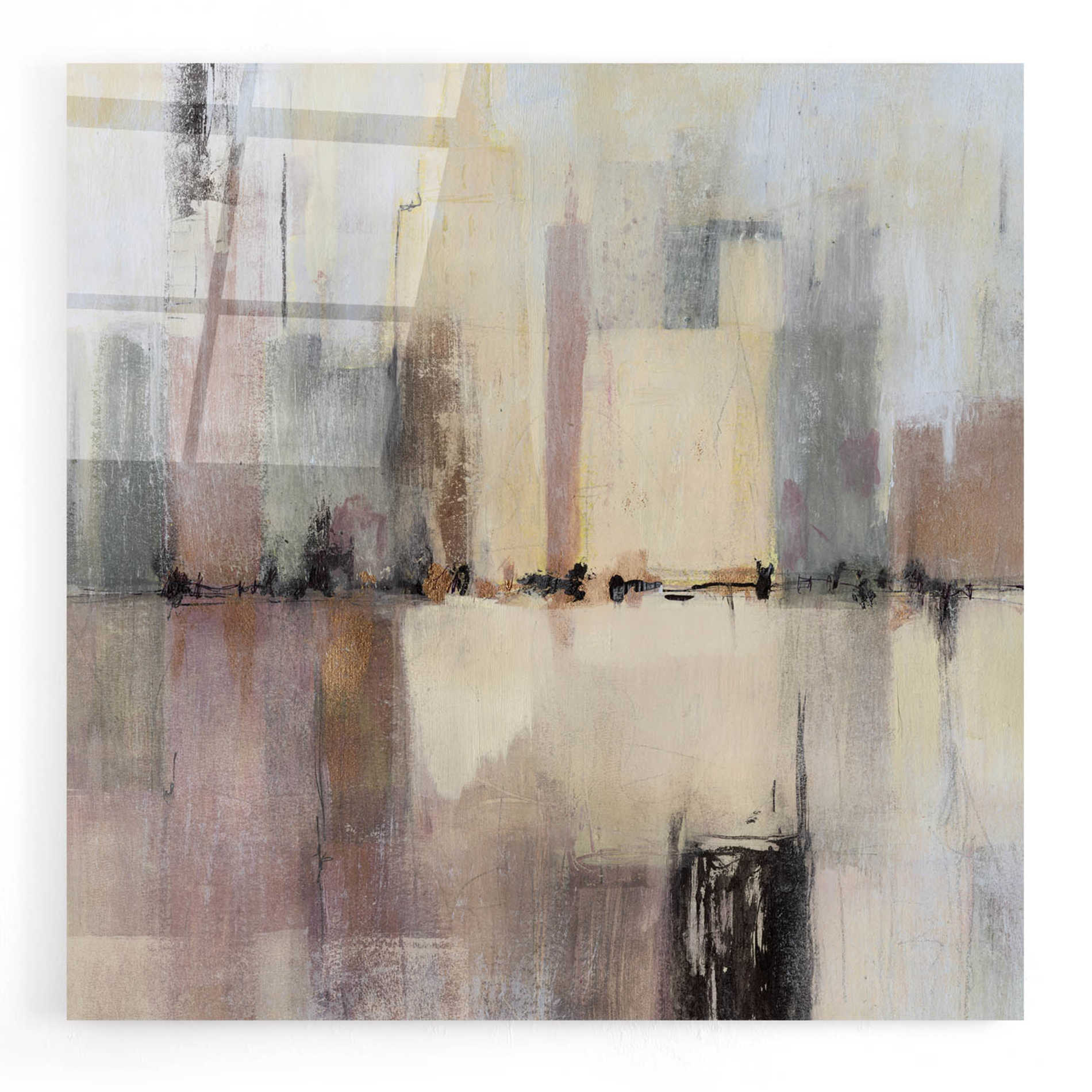 Epic Art 'City Strata I' by Victoria Borges, Acrylic Wall Art,12x12