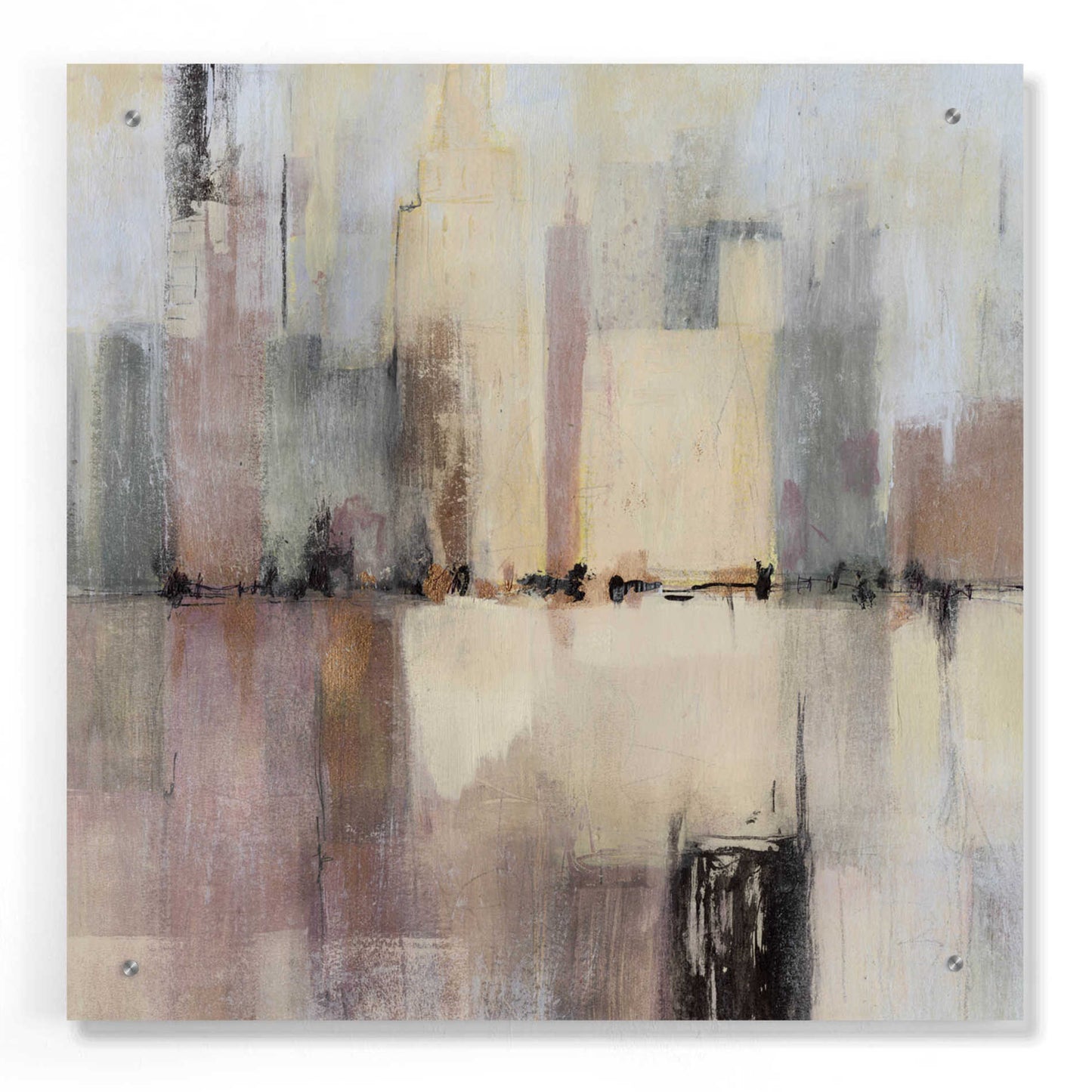 Epic Art 'City Strata I' by Victoria Borges, Acrylic Wall Art,24x24