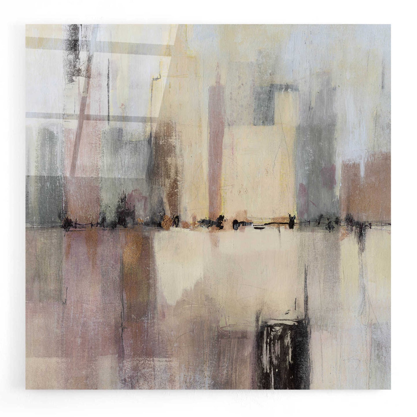 Epic Art 'City Strata I' by Victoria Borges, Acrylic Wall Art