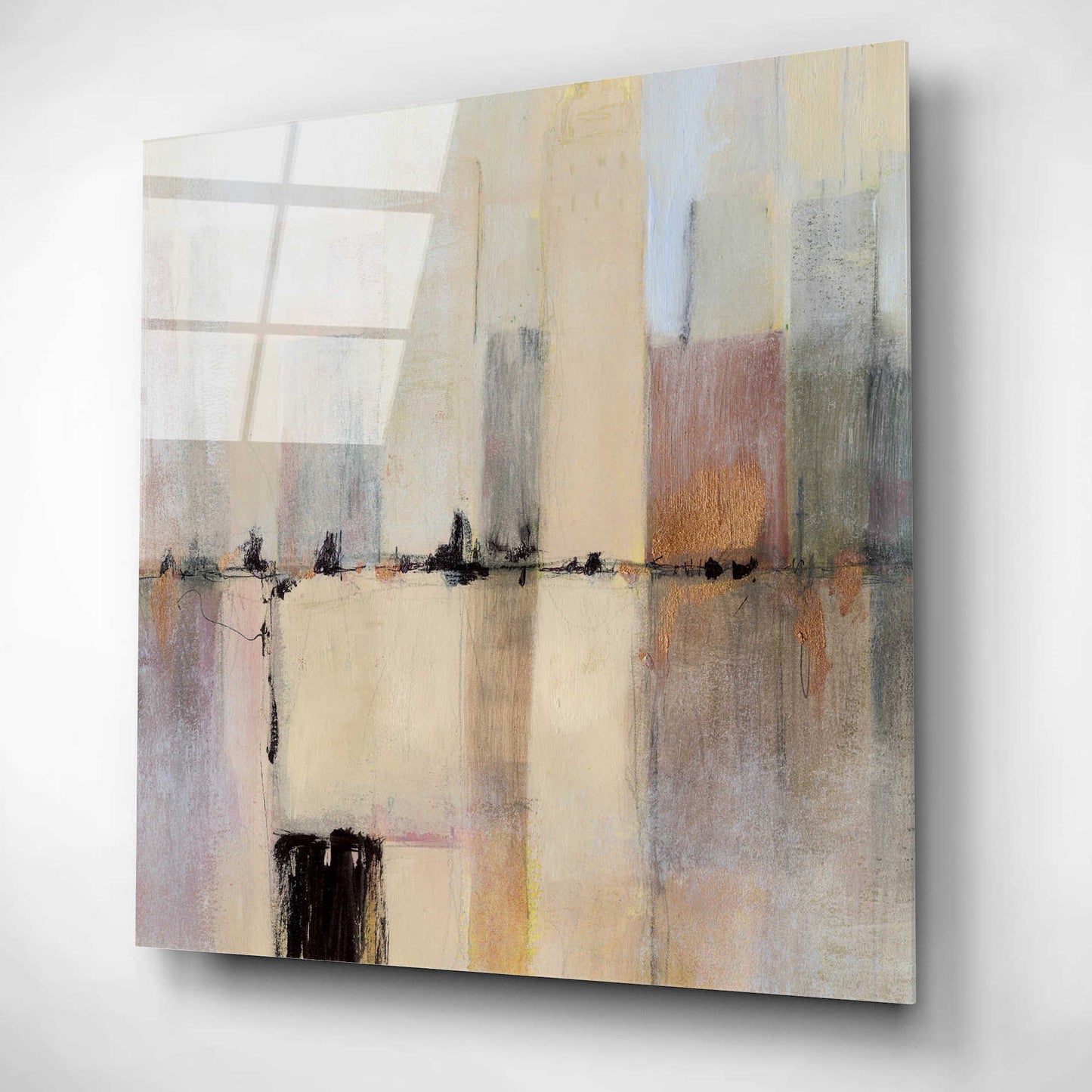 Epic Art 'City Strata II' by Victoria Borges, Acrylic Wall Art,12x12