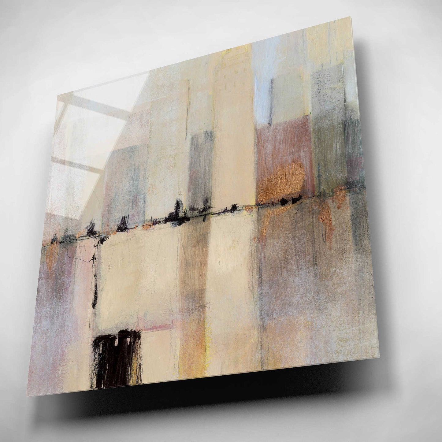 Epic Art 'City Strata II' by Victoria Borges, Acrylic Wall Art,12x12