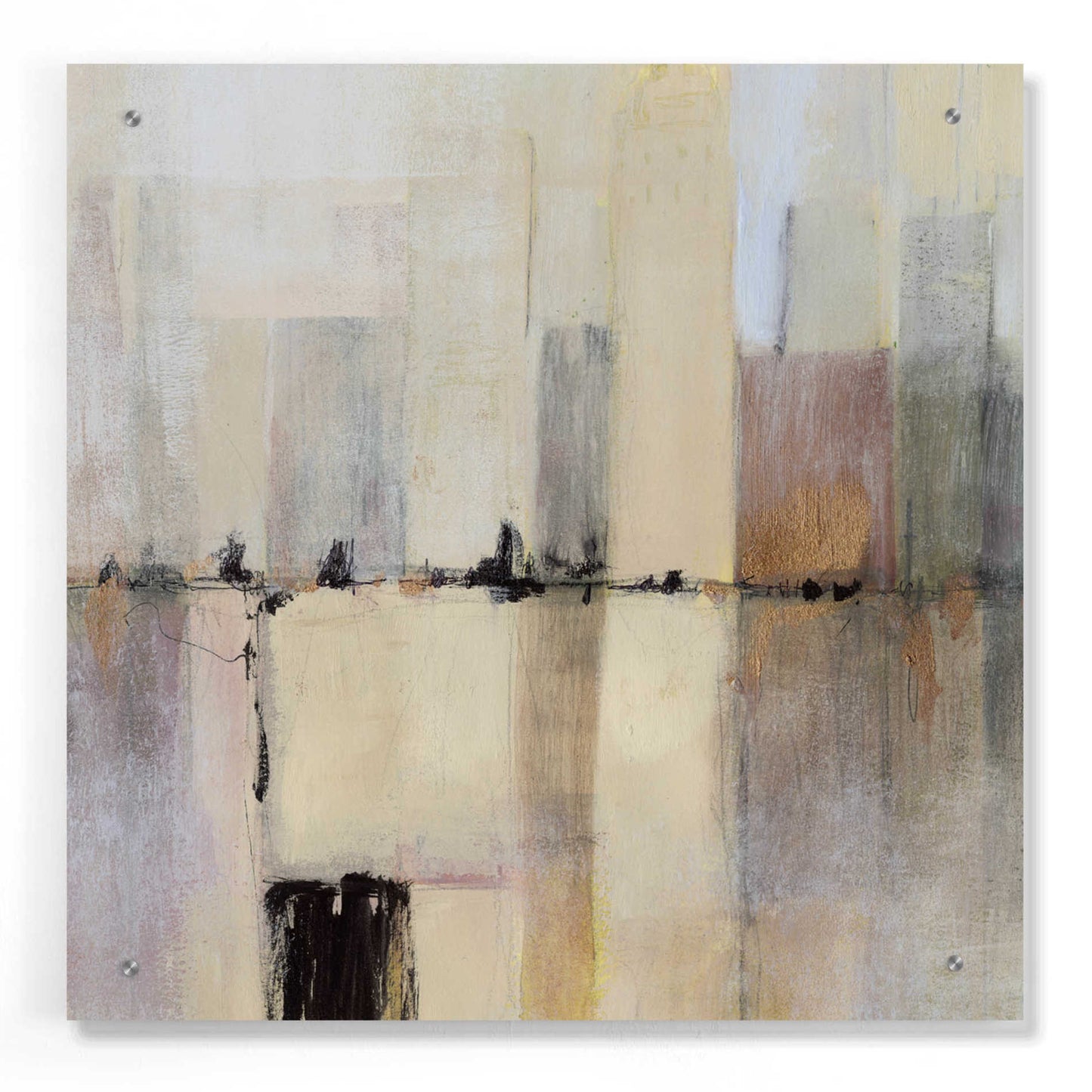 Epic Art 'City Strata II' by Victoria Borges, Acrylic Wall Art,24x24