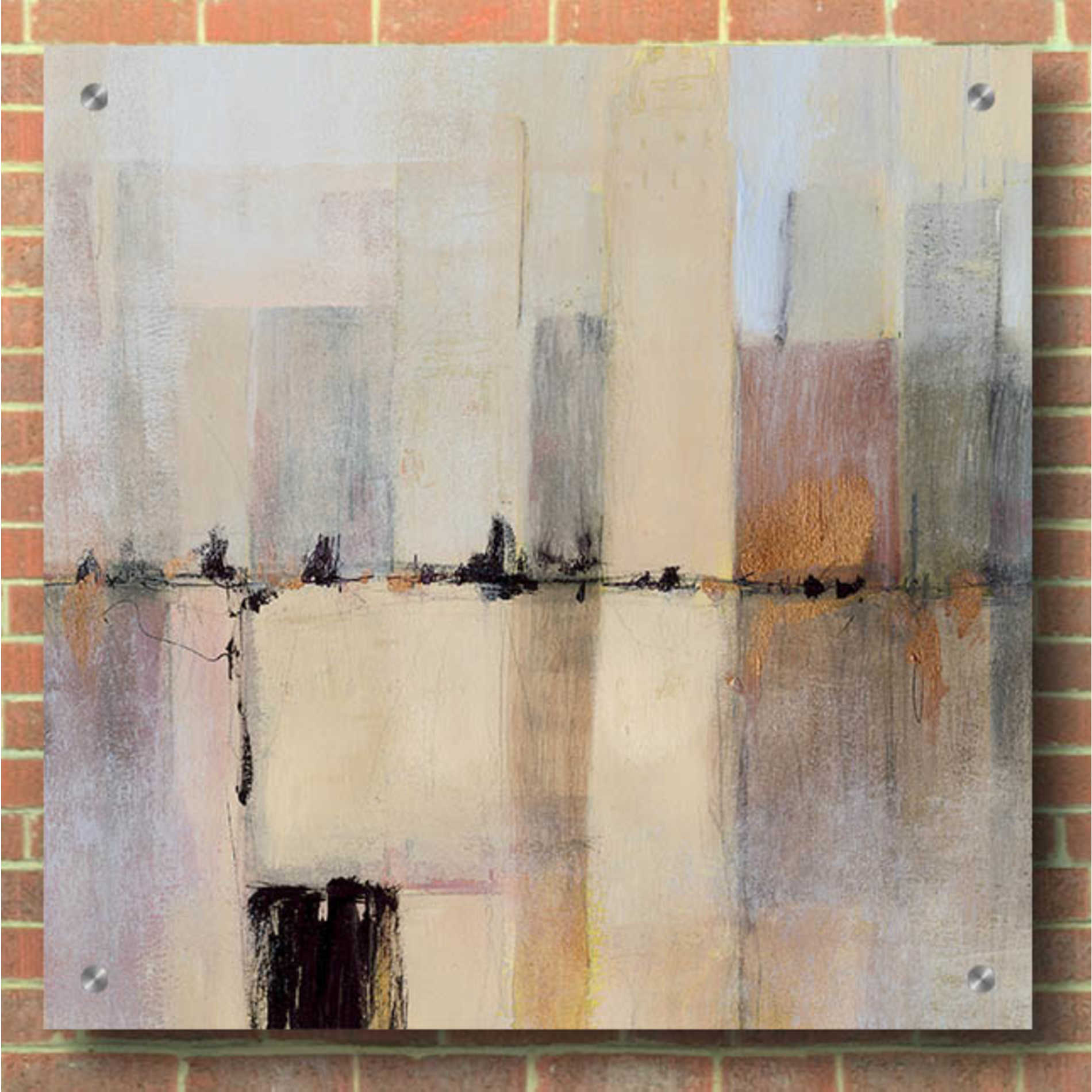 Epic Art 'City Strata II' by Victoria Borges, Acrylic Wall Art,36x36