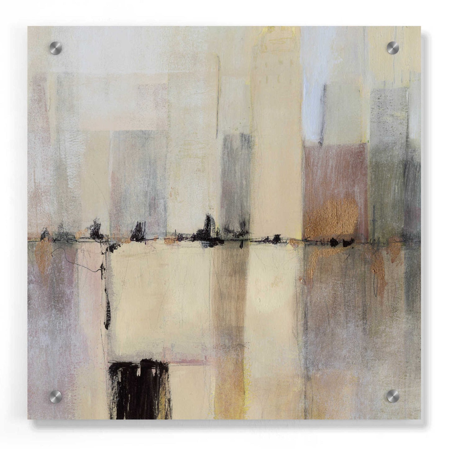 Epic Art 'City Strata II' by Victoria Borges, Acrylic Wall Art,36x36