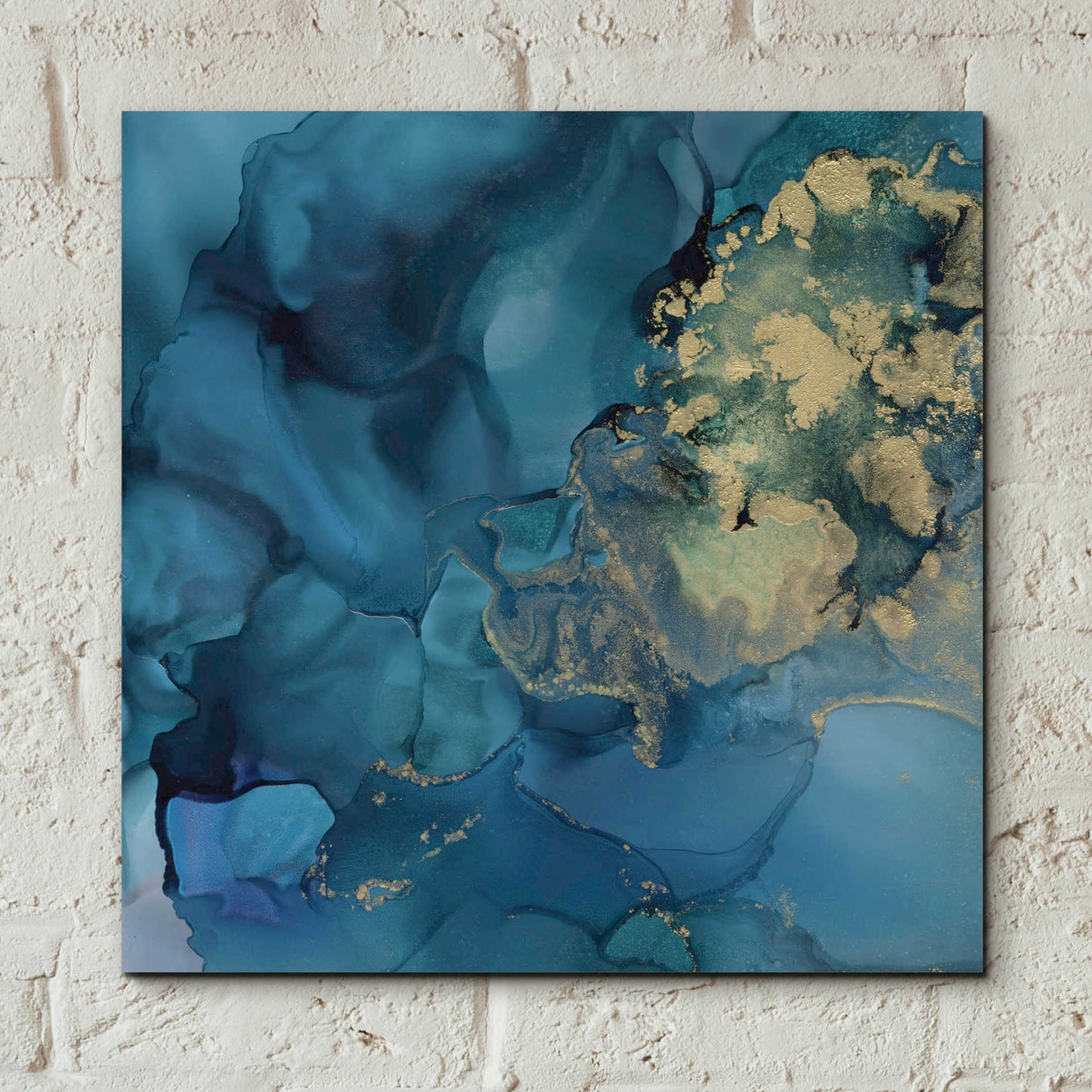 Epic Art 'Aquamarine Drift II' by Victoria Borges, Acrylic Wall Art,12x12