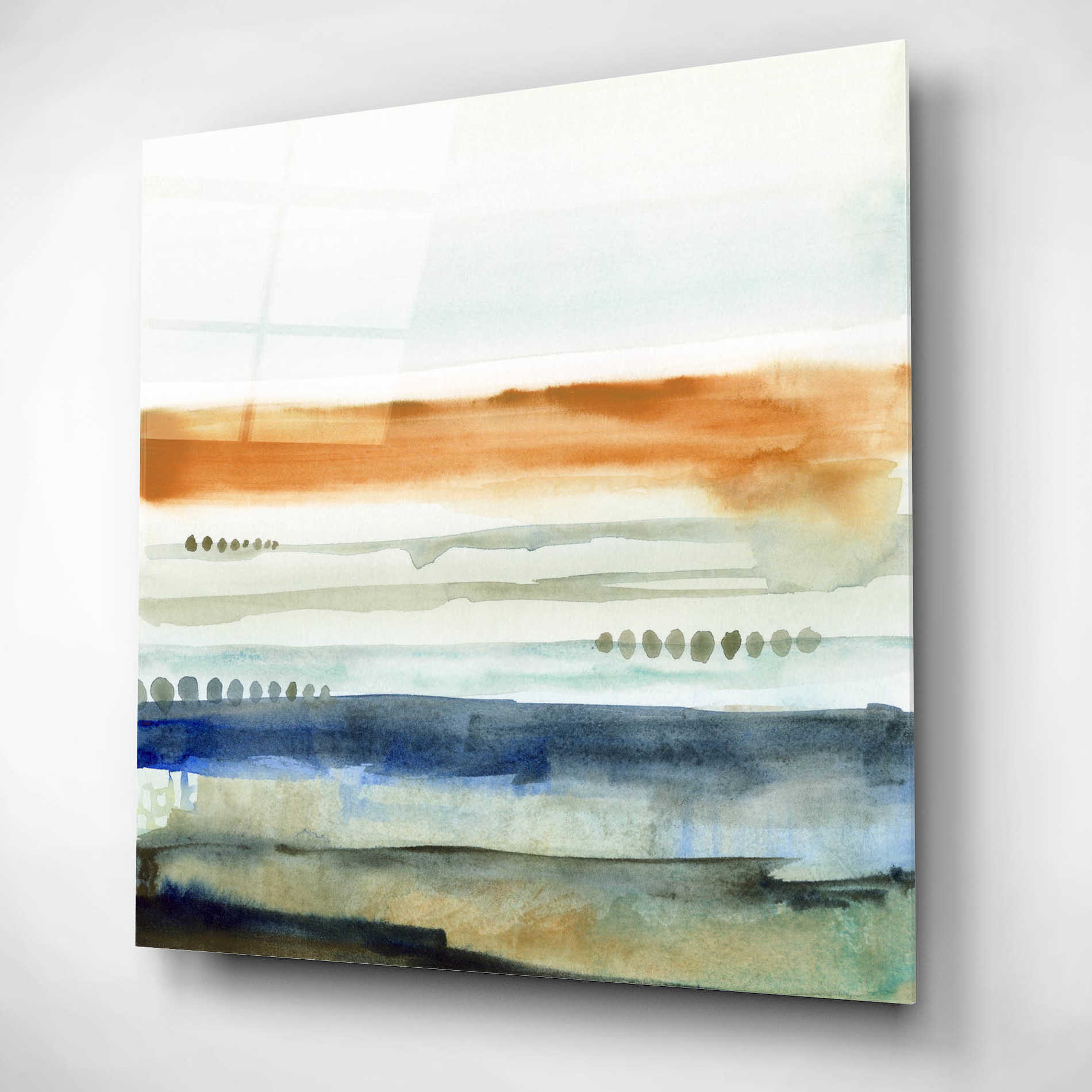 Epic Art 'Sunwashed Strata I' by Victoria Borges, Acrylic Wall Art,12x12