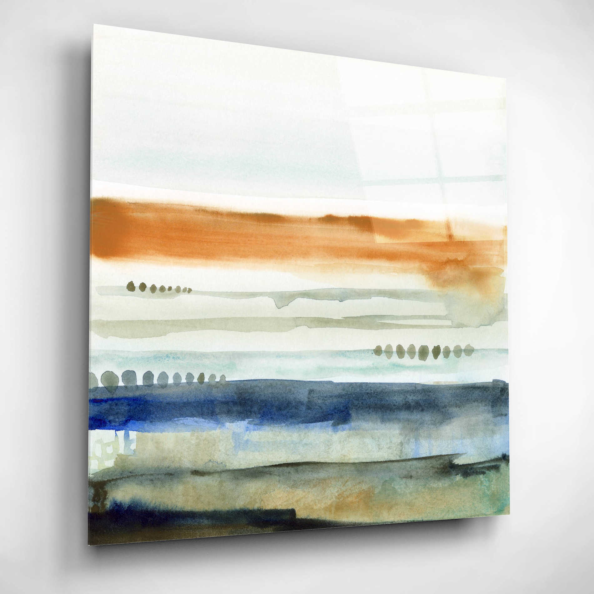 Epic Art 'Sunwashed Strata I' by Victoria Borges, Acrylic Wall Art,12x12