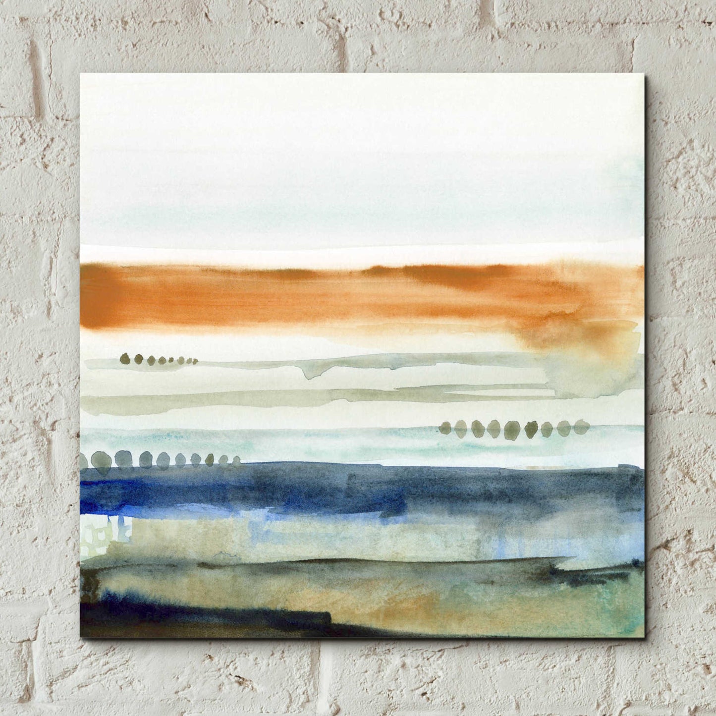 Epic Art 'Sunwashed Strata I' by Victoria Borges, Acrylic Wall Art,12x12