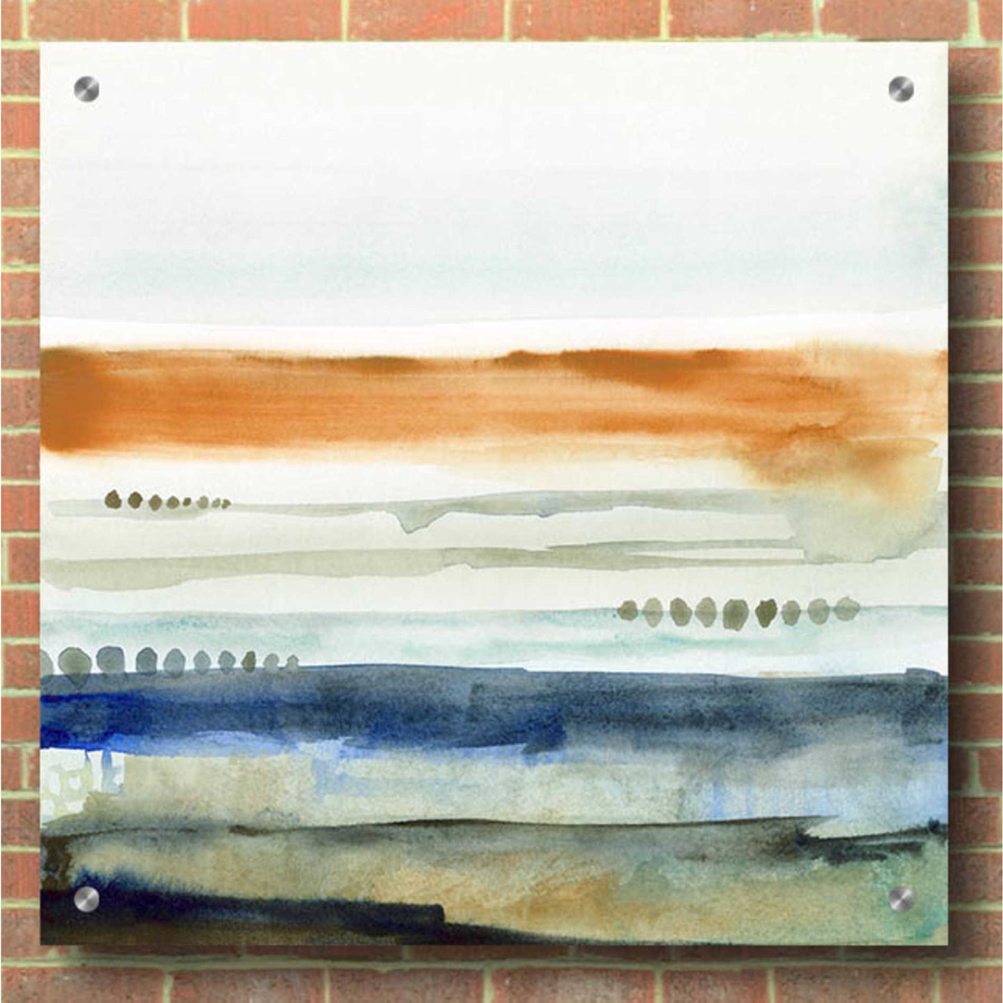 Epic Art 'Sunwashed Strata I' by Victoria Borges, Acrylic Wall Art,36x36