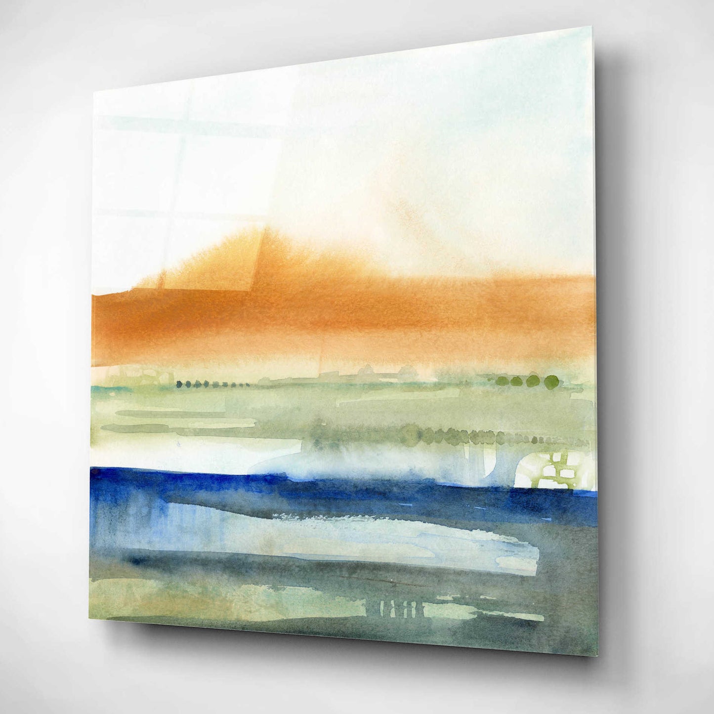 Epic Art 'Sunwashed Strata II' by Victoria Borges, Acrylic Wall Art,12x12