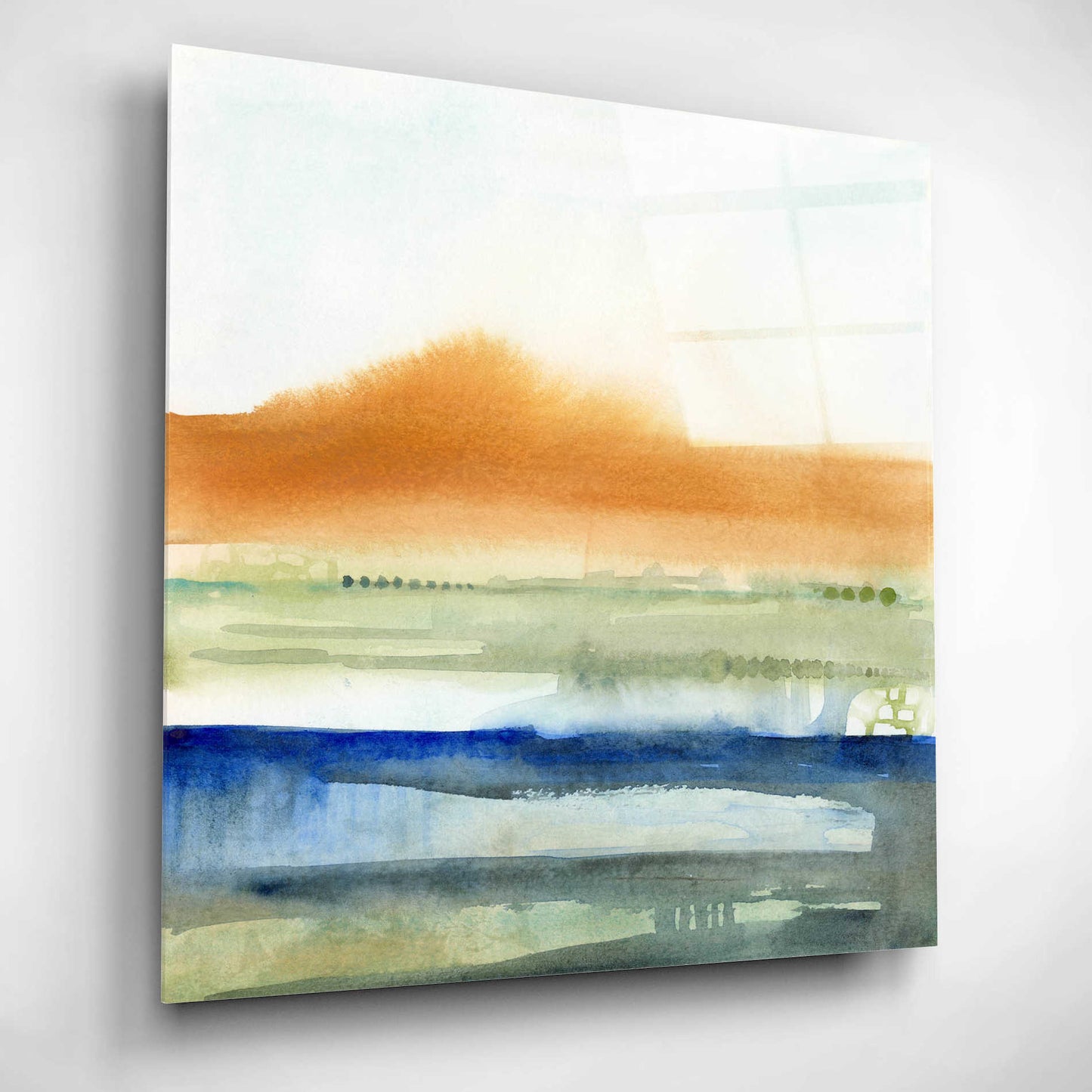 Epic Art 'Sunwashed Strata II' by Victoria Borges, Acrylic Wall Art,12x12