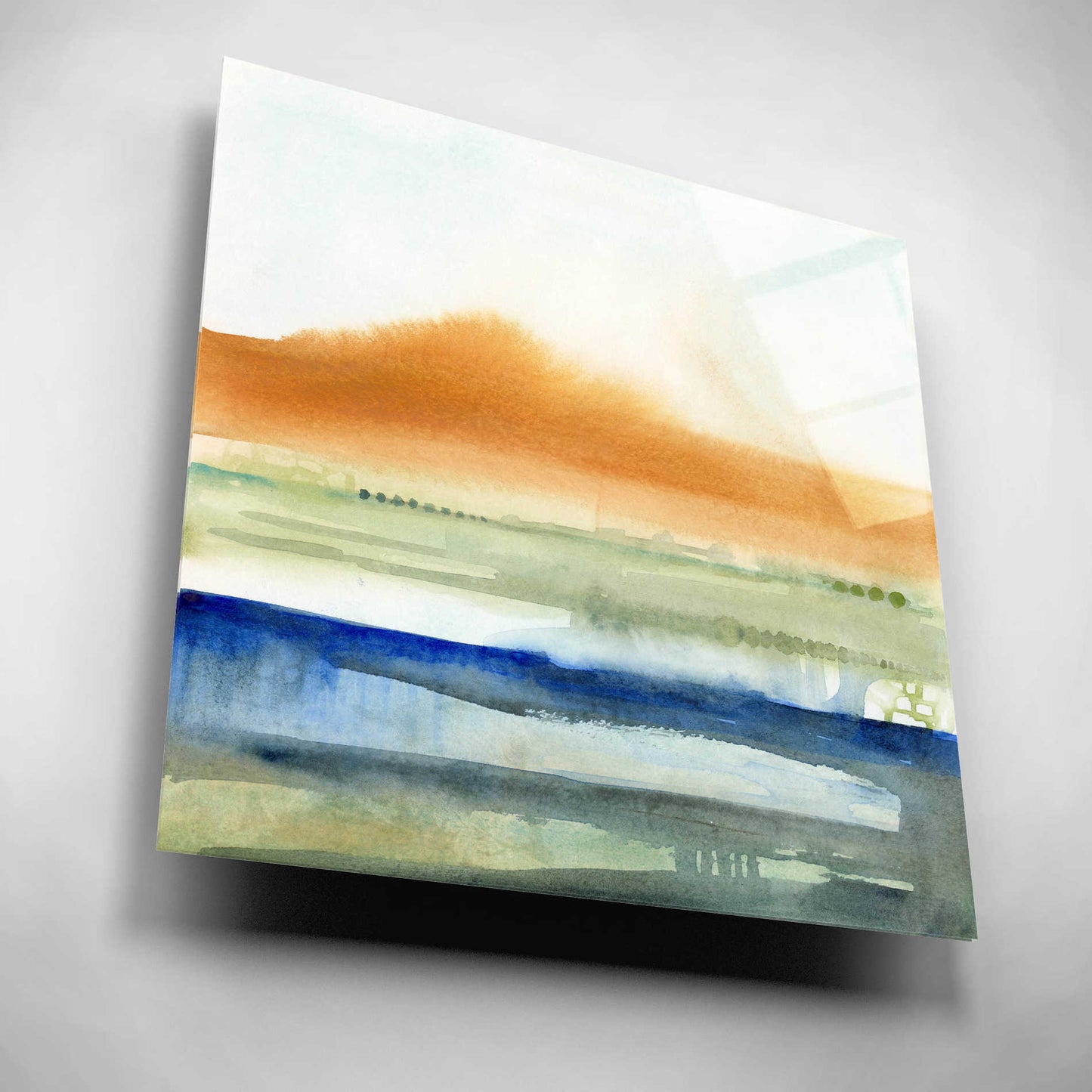 Epic Art 'Sunwashed Strata II' by Victoria Borges, Acrylic Wall Art,12x12