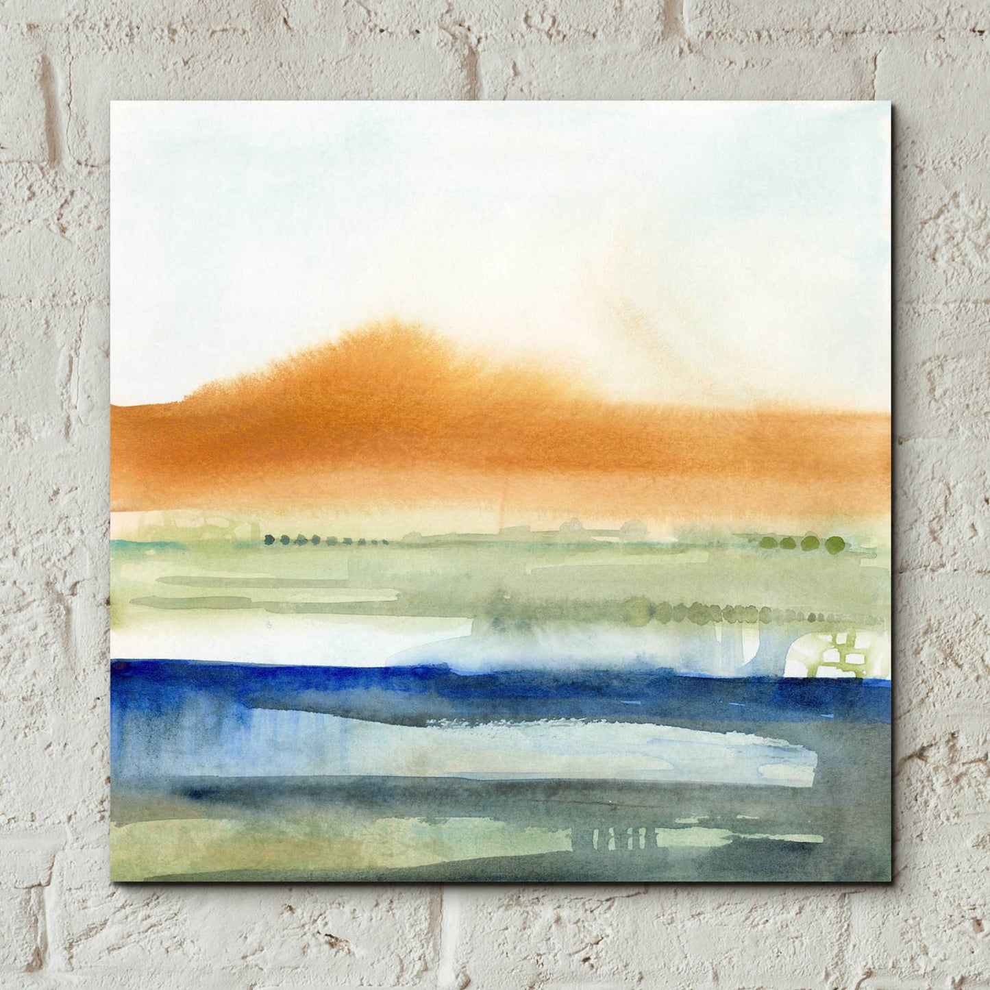 Epic Art 'Sunwashed Strata II' by Victoria Borges, Acrylic Wall Art,12x12