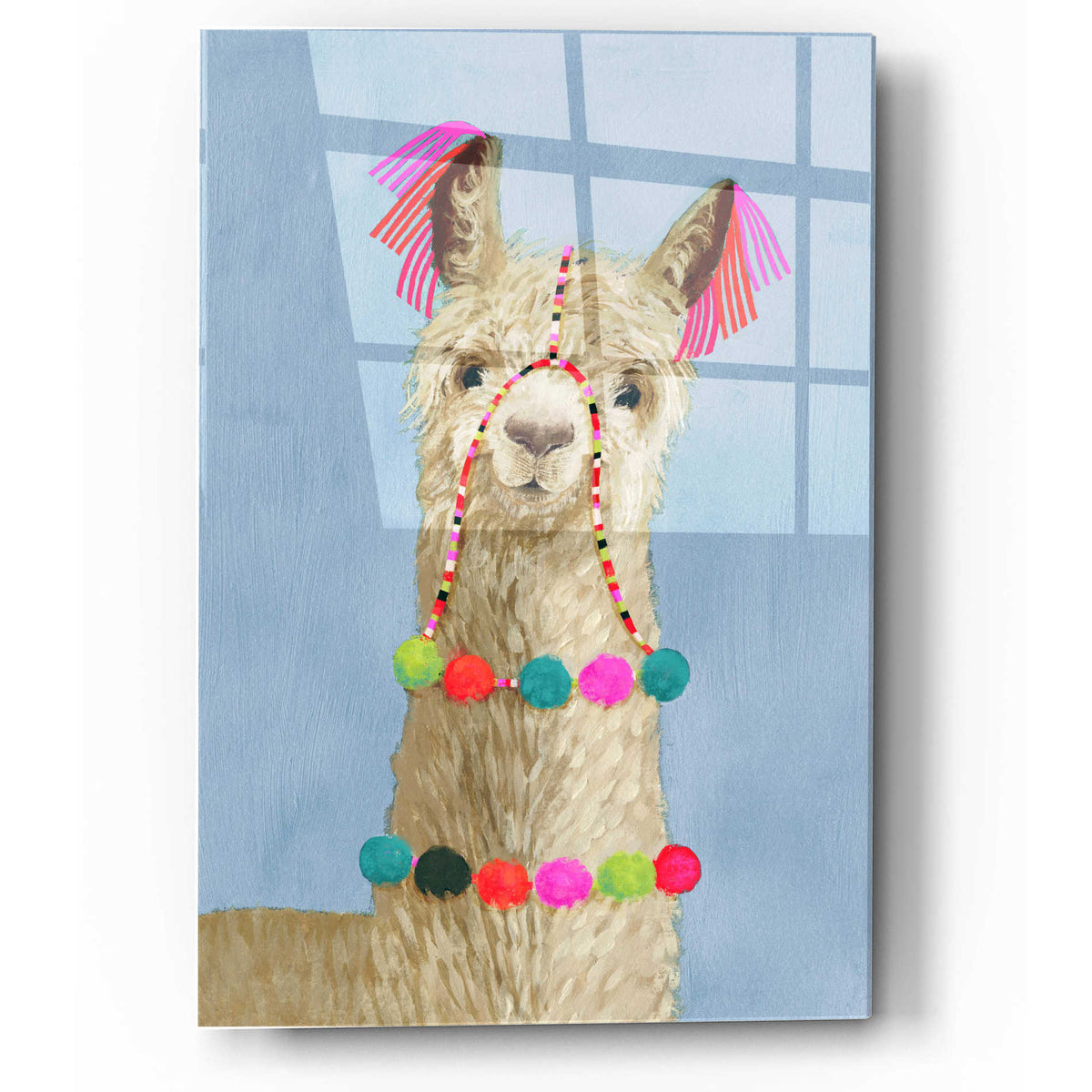 Epic Art 'Adorned Llama III' by Victoria Borges, Acrylic Wall Art