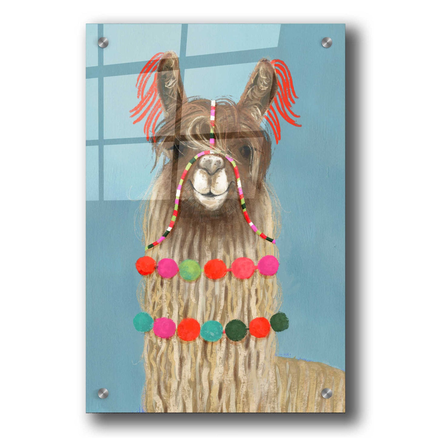 Epic Art 'Adorned Llama IV' by Victoria Borges, Acrylic Wall Art,24x36