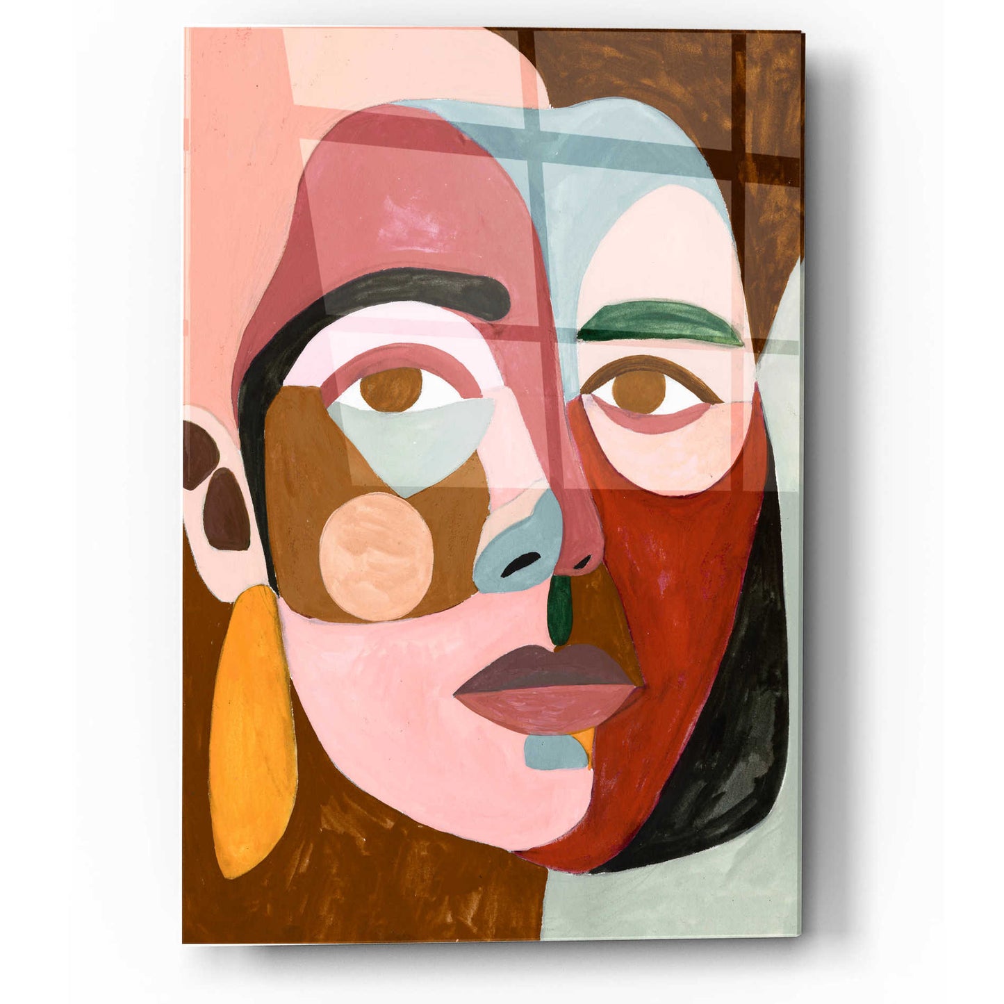 Epic Art 'Geo Face II' by Victoria Borges, Acrylic Wall Art,12x16