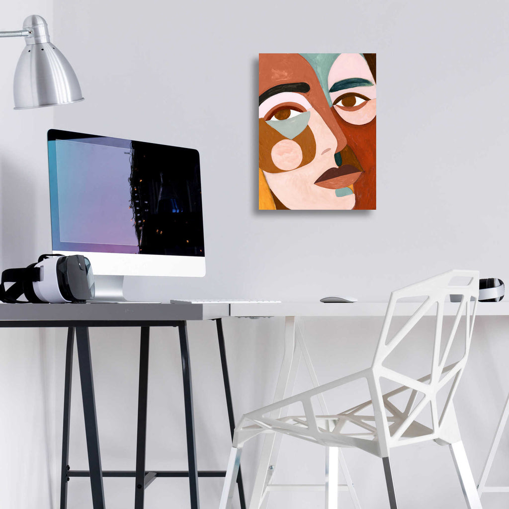 Epic Art 'Geo Face III' by Victoria Borges, Acrylic Wall Art,12x16
