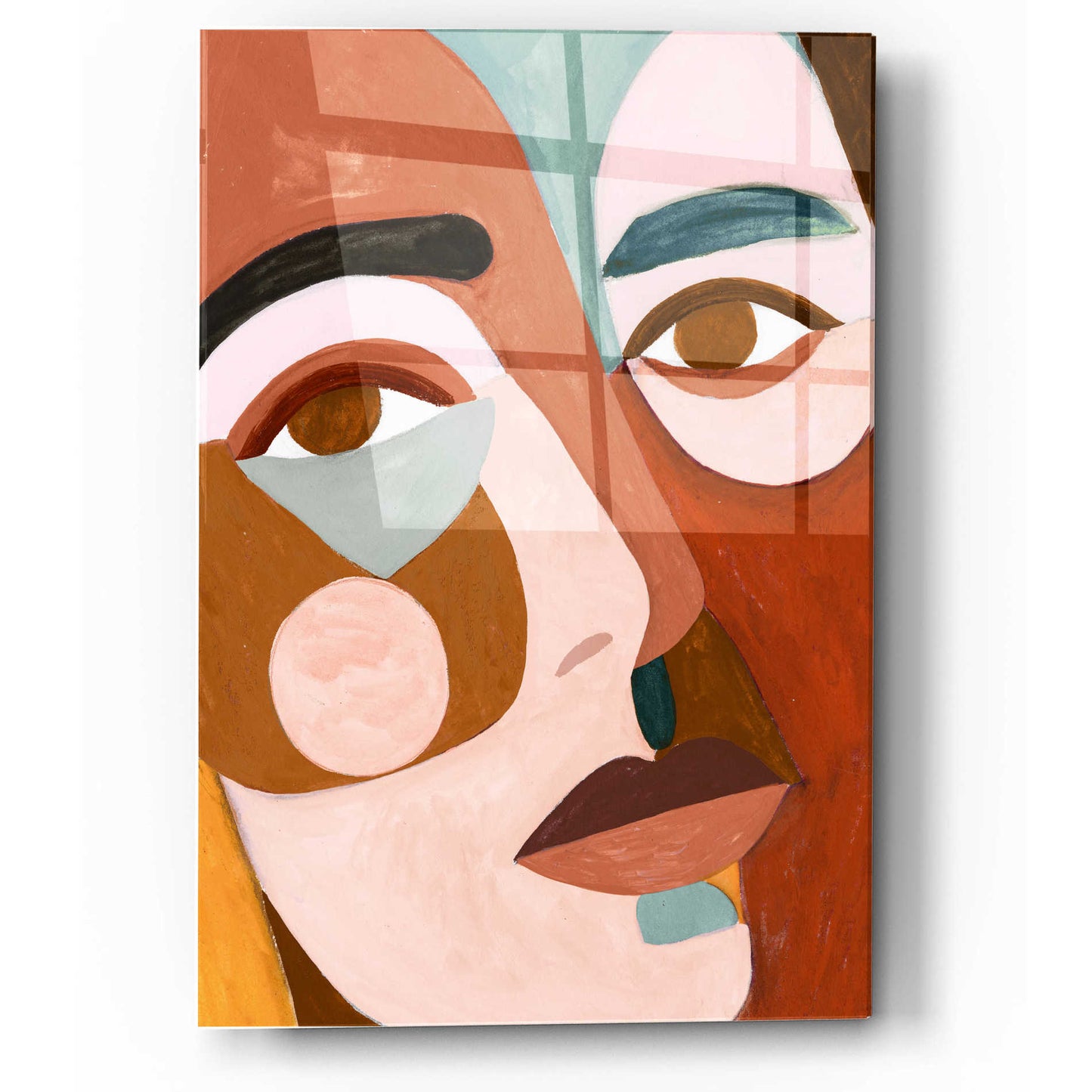Epic Art 'Geo Face III' by Victoria Borges, Acrylic Wall Art,12x16