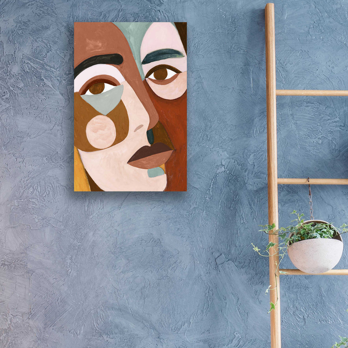 Epic Art 'Geo Face III' by Victoria Borges, Acrylic Wall Art,16x24