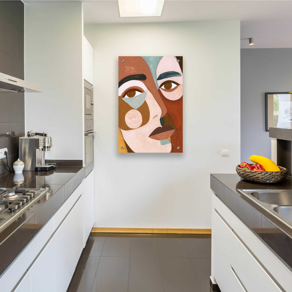 Epic Art 'Geo Face III' by Victoria Borges, Acrylic Wall Art,24x36