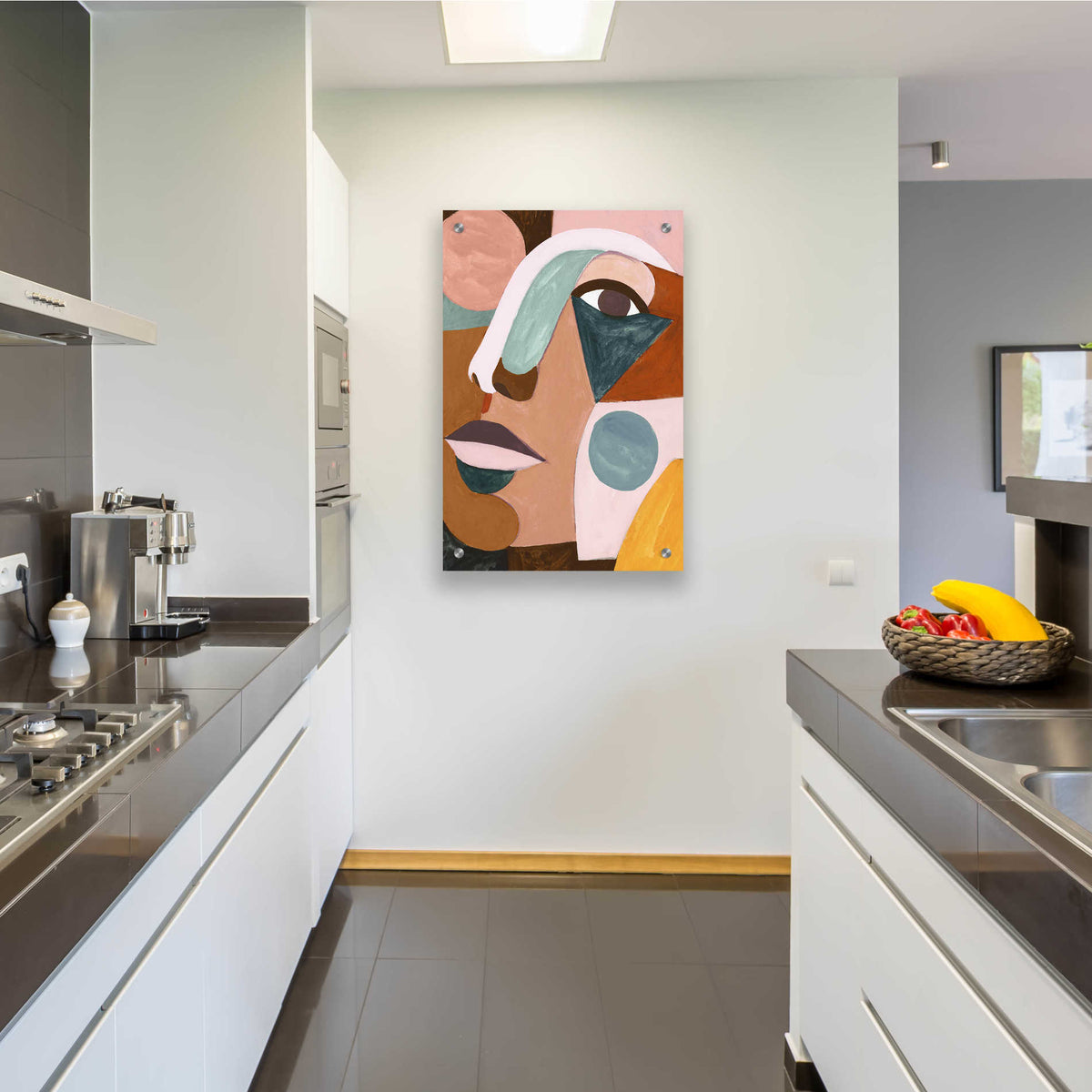 Epic Art 'Geo Face IV' by Victoria Borges, Acrylic Wall Art,24x36