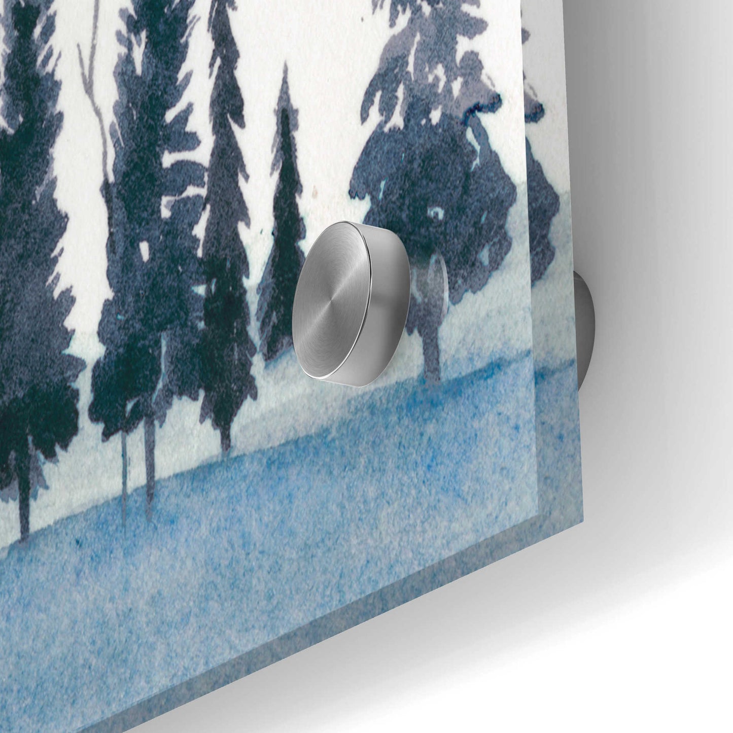 Epic Art 'Sapphire Grove I' by Grace Popp, Acrylic Wall Glass,36x12