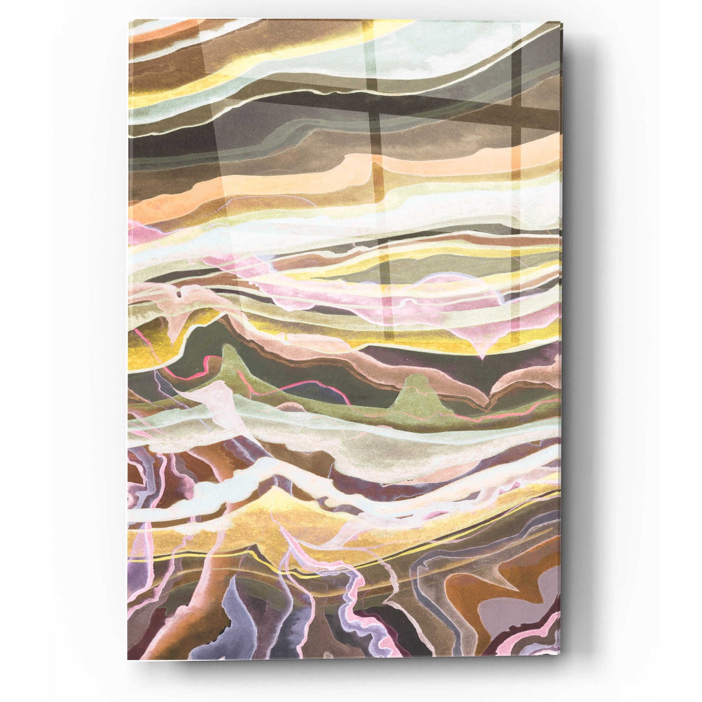 Epic Art 'Warm Minerals I' by Grace Popp, Acrylic Wall Glass,12x16