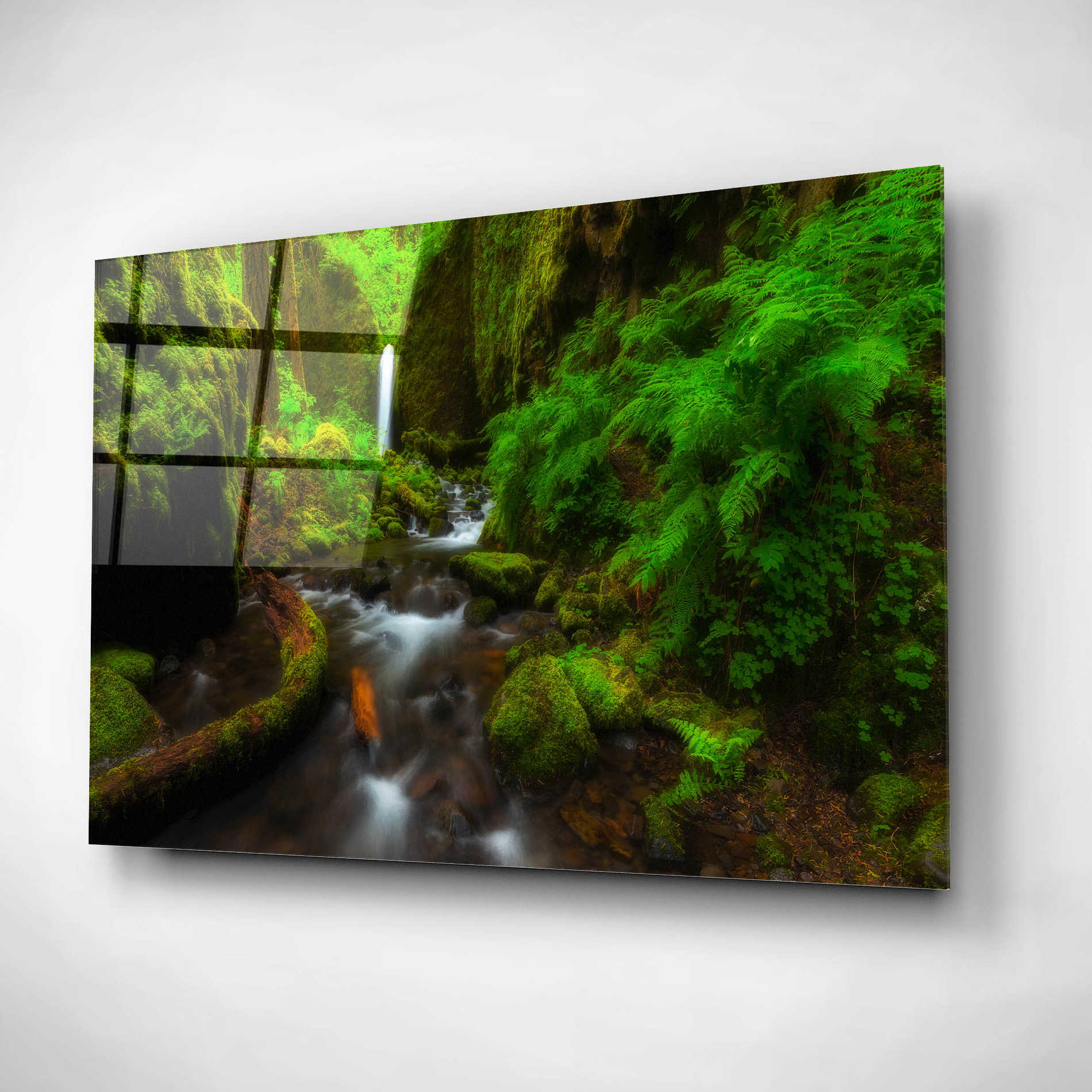 Epic Art 'Early Morning at the Grotto' by Darren White, Acrylic Glass Wall Art,16x12