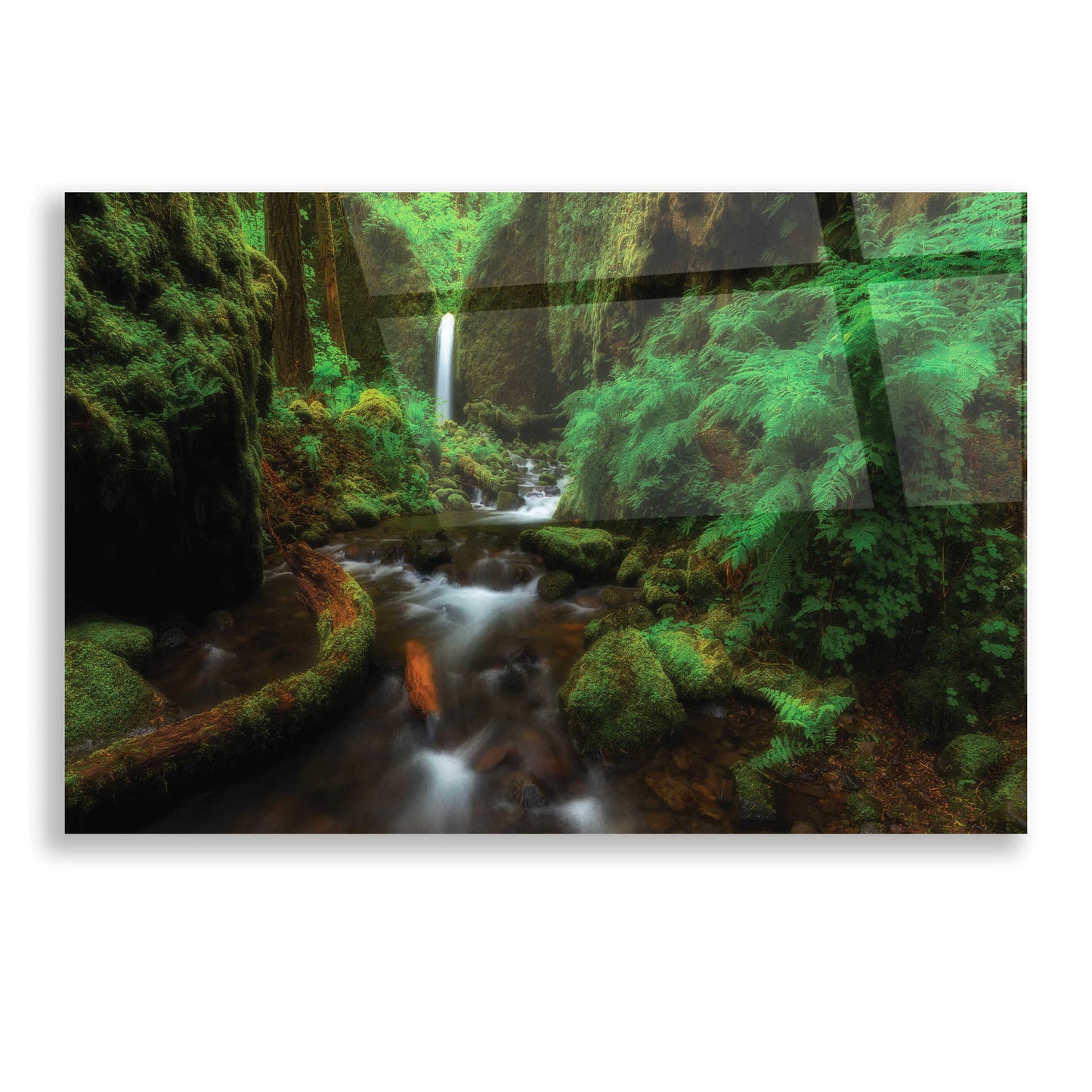 Epic Art 'Early Morning at the Grotto' by Darren White, Acrylic Glass Wall Art,16x12