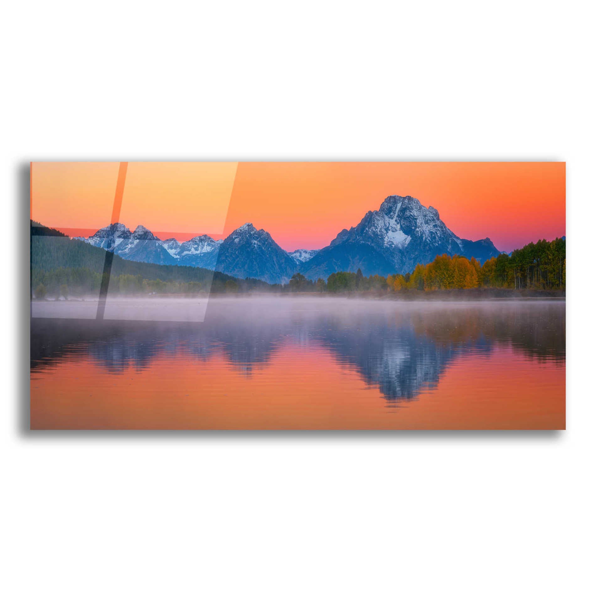Epic Art 'Majestic Morning Views' by Darren White, Acrylic Glass Wall Art,24x12