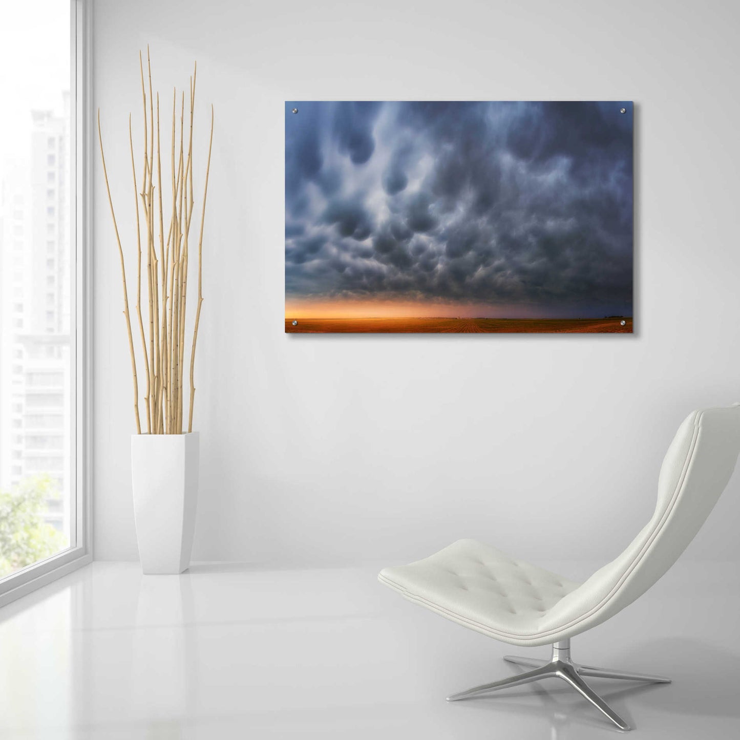 Epic Art 'Mammatus over Madrid' by Darren White, Acrylic Glass Wall Art,36x24