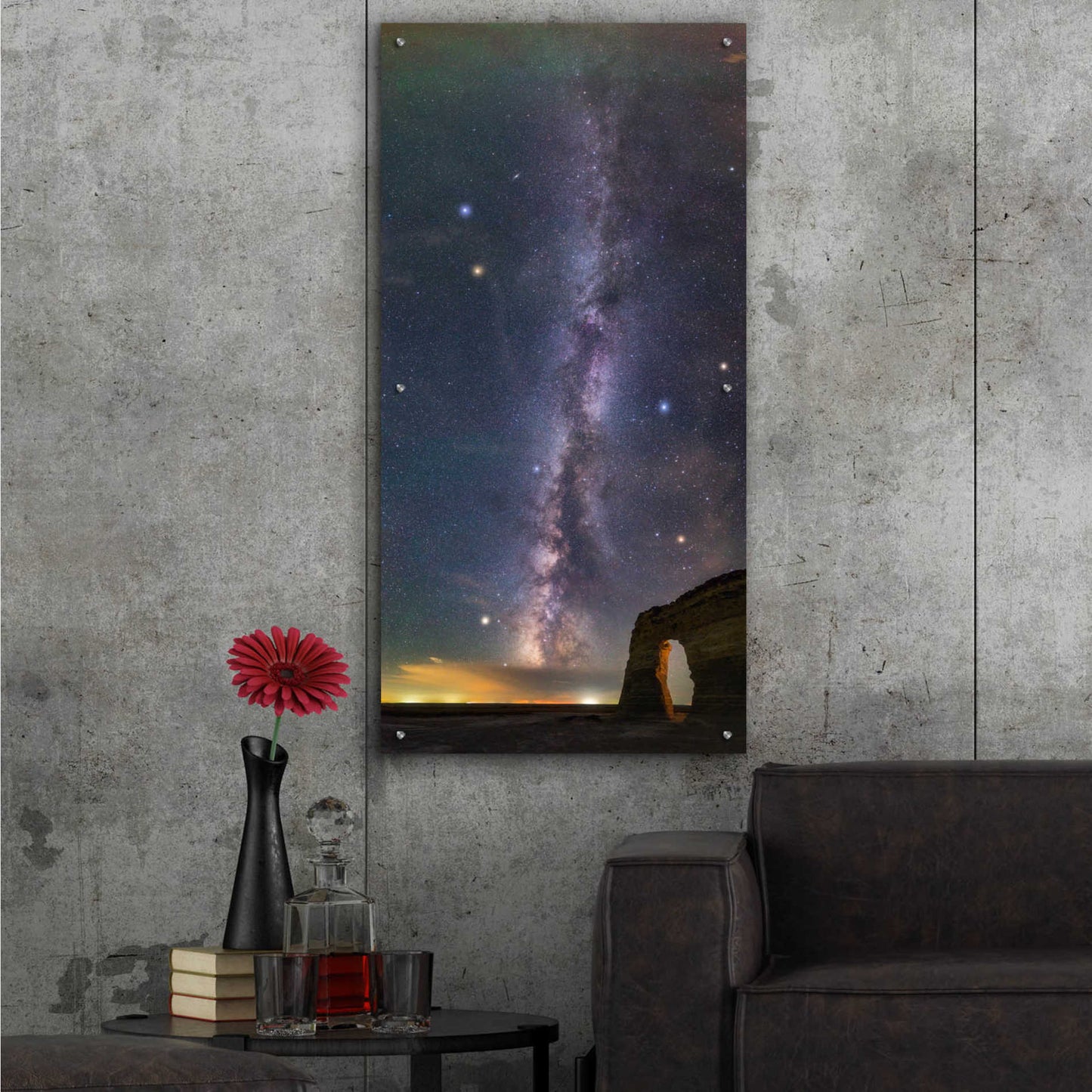 Epic Art 'Milky Way Magic' by Darren White, Acrylic Glass Wall Art,24x48