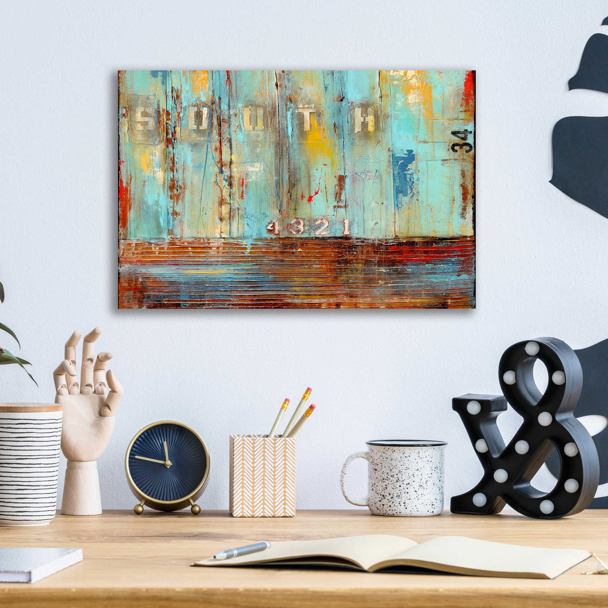 Epic Art 'Crossing the Tracks II' by Erin Ashley, Acrylic Wall Art,16x12