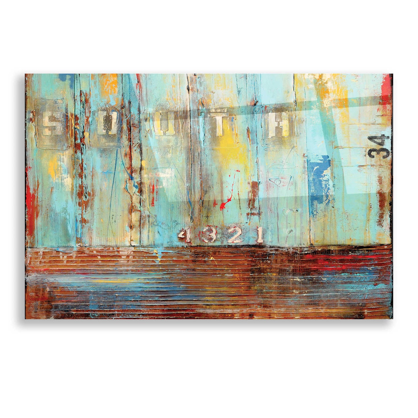 Epic Art 'Crossing the Tracks II' by Erin Ashley, Acrylic Wall Art,16x12