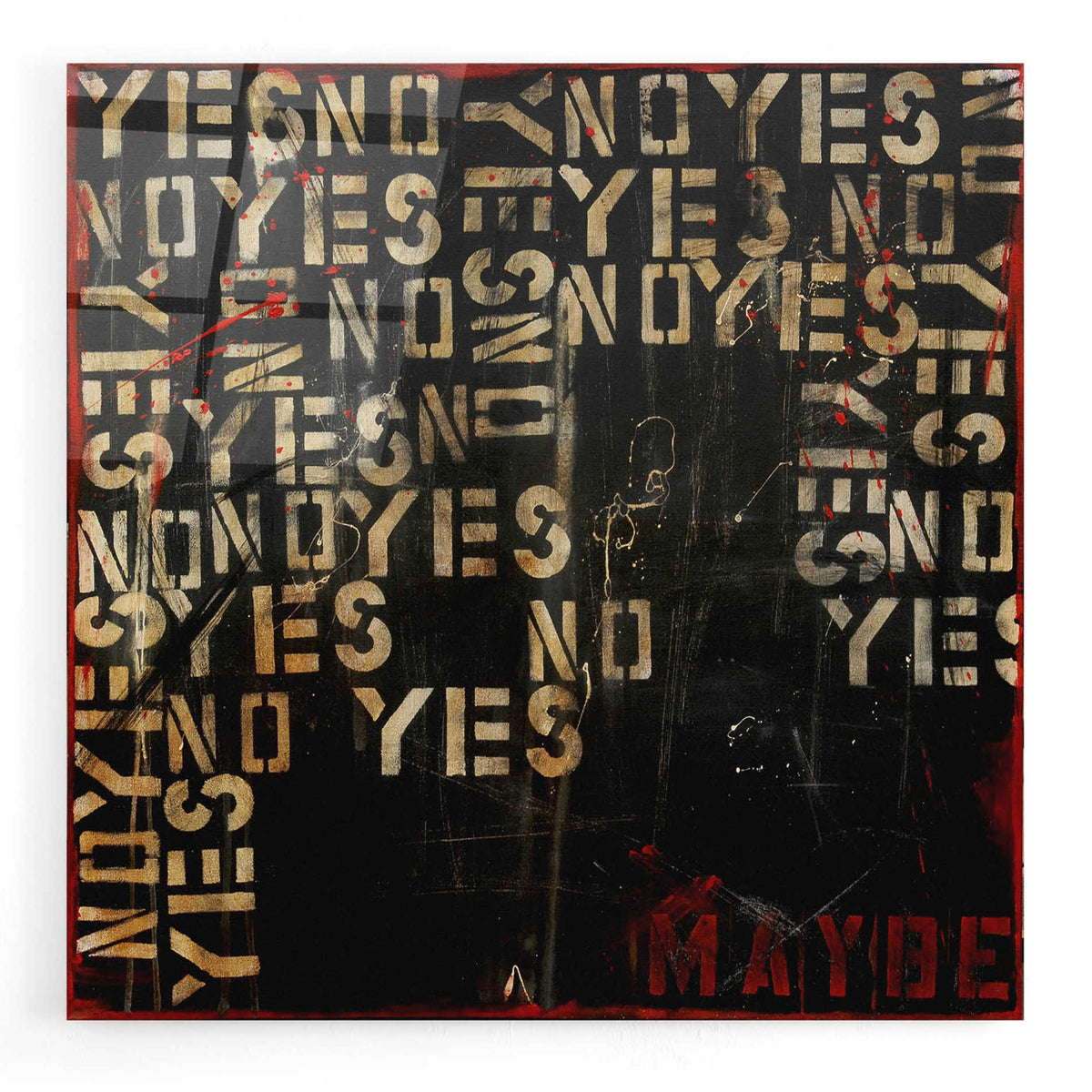 Epic Art 'Yes, No, Maybe' by Erin Ashley, Acrylic Wall Art